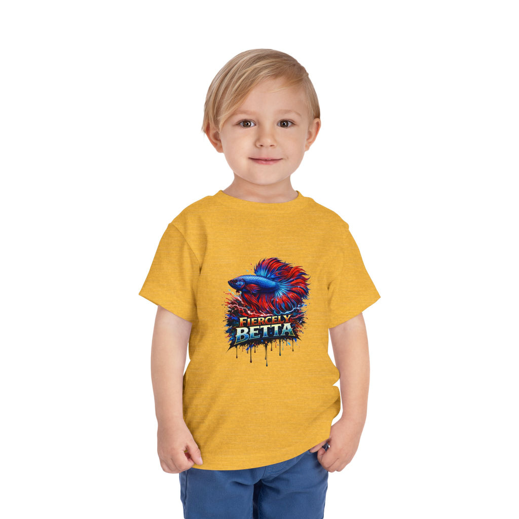 Toddler Tee - 'Fierce Betta' Colorful Betta Fish Graphic Shirt for Kids