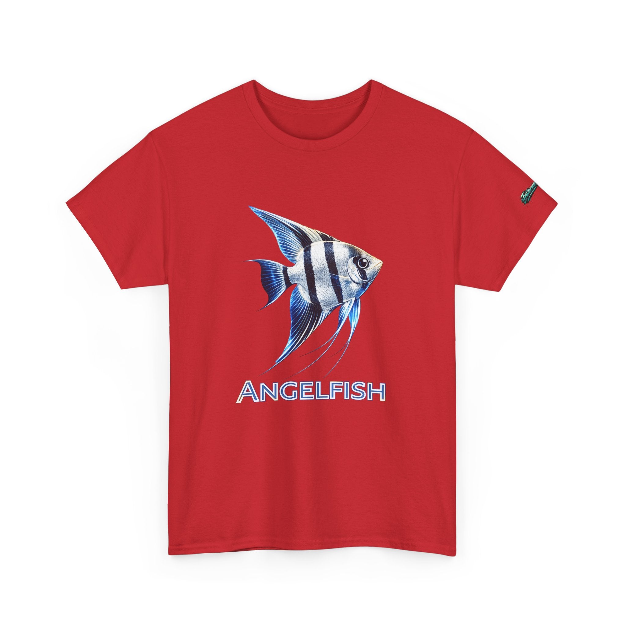 Angelfish Graphic Tee — Blue Tropical Fish Shirt