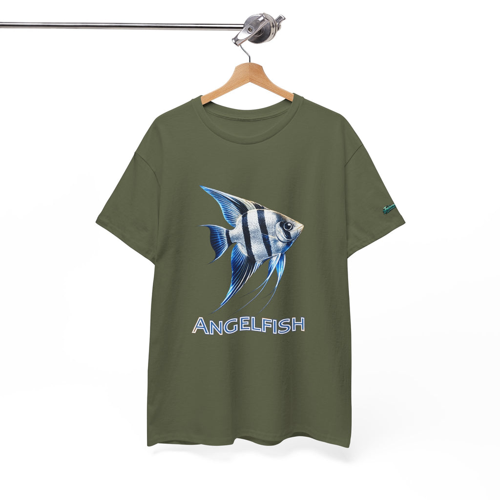 Angelfish Graphic Tee — Blue Tropical Fish Shirt