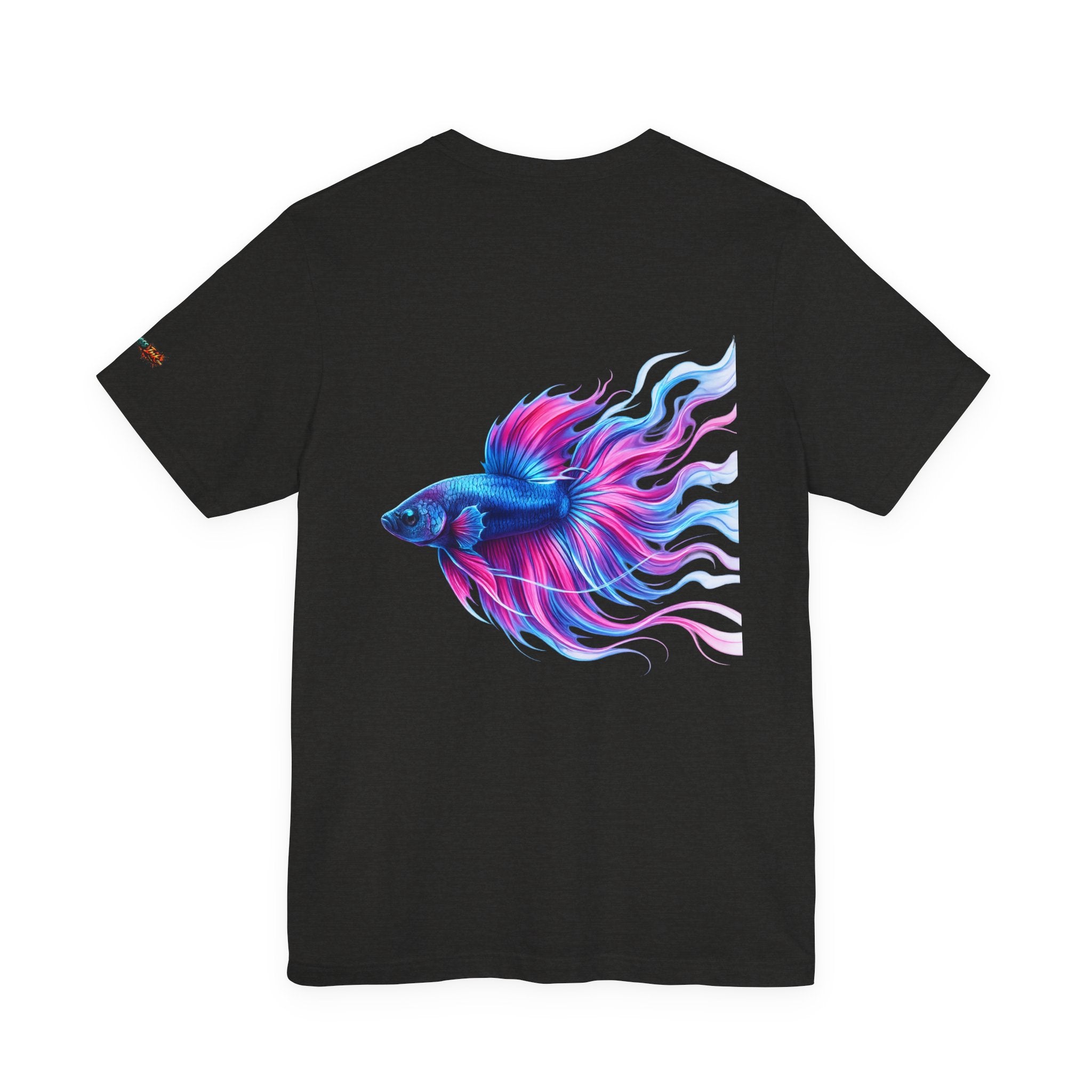 Betta Fish Graphic Tee — Vibrant Blue & Pink Aquatic Art T‑Shirt