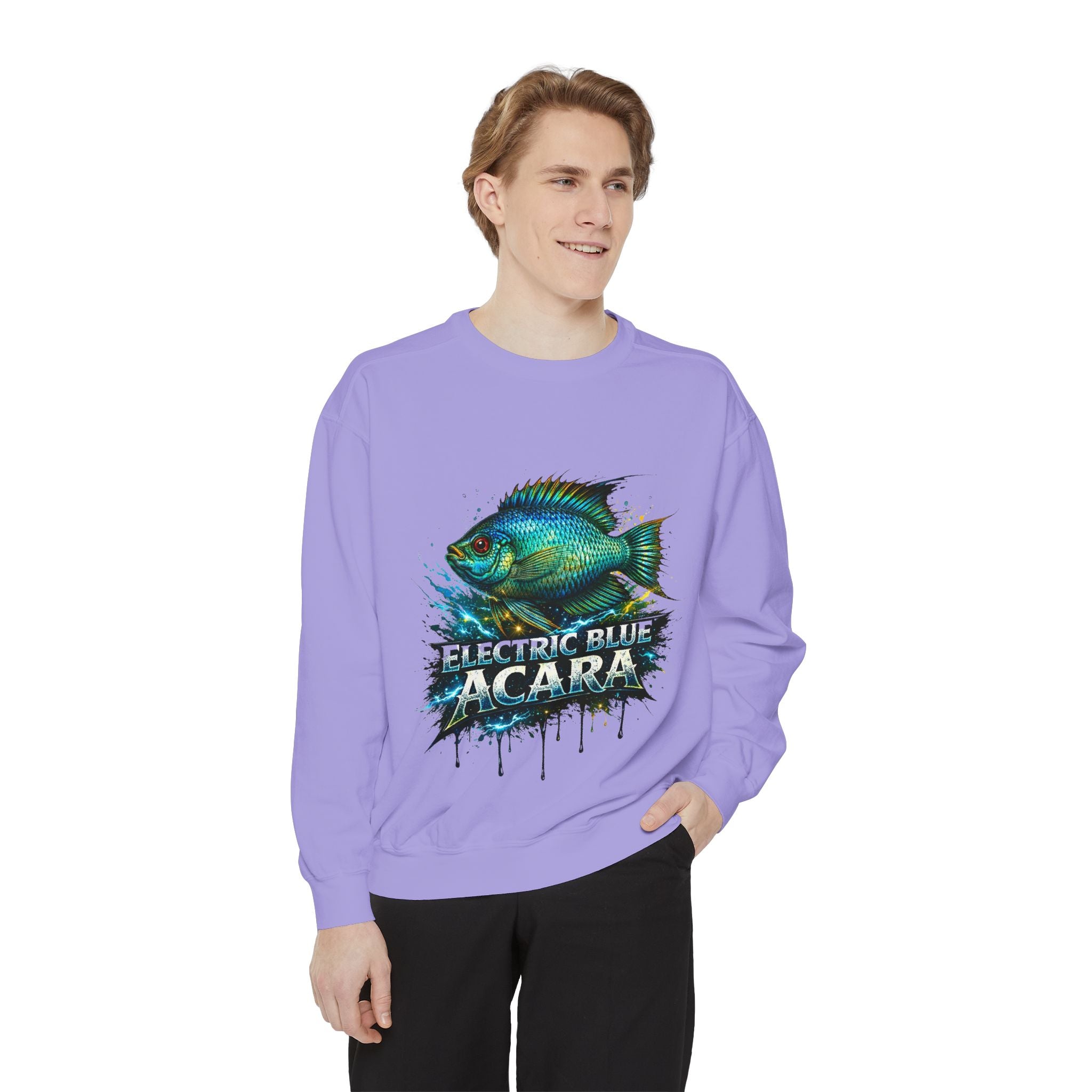 Electric Blue Acara – Garment-Dyed Premium Sweatshirt