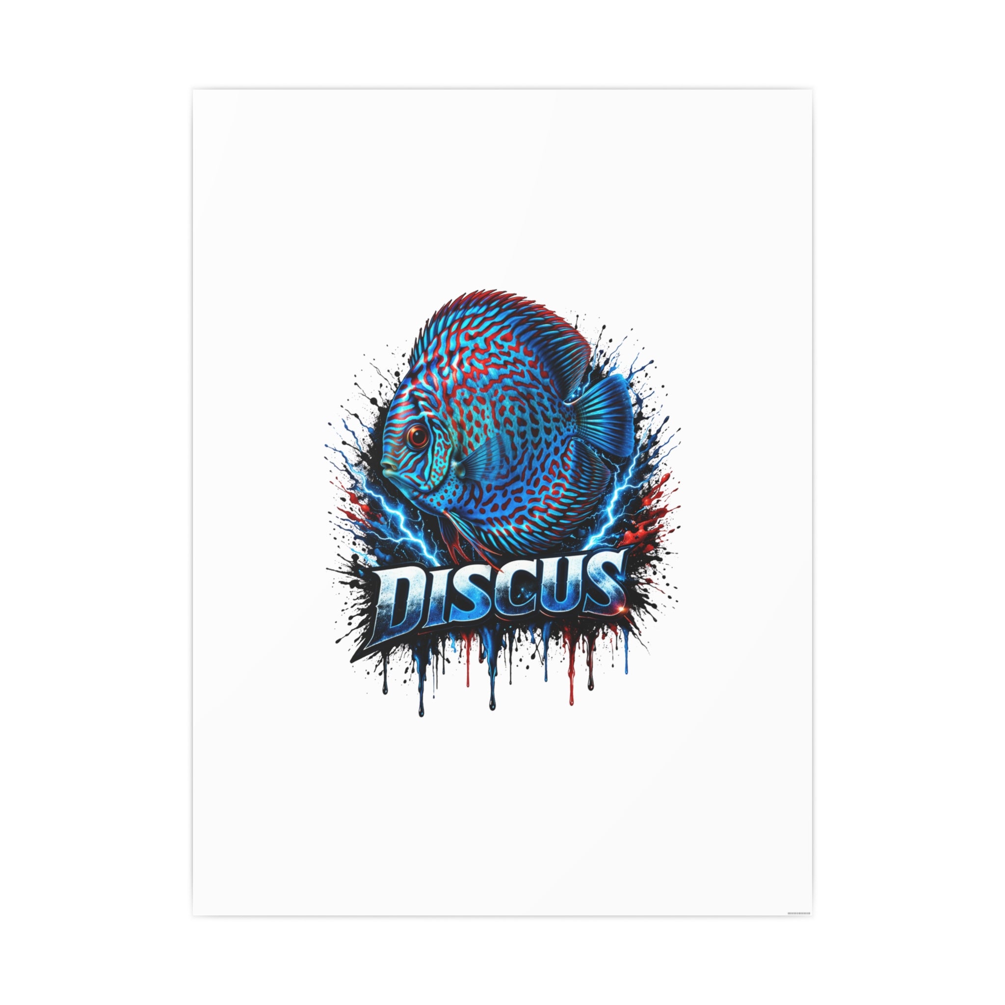 Discus Fish Art Poster — Vibrant Aquarium Wall Print