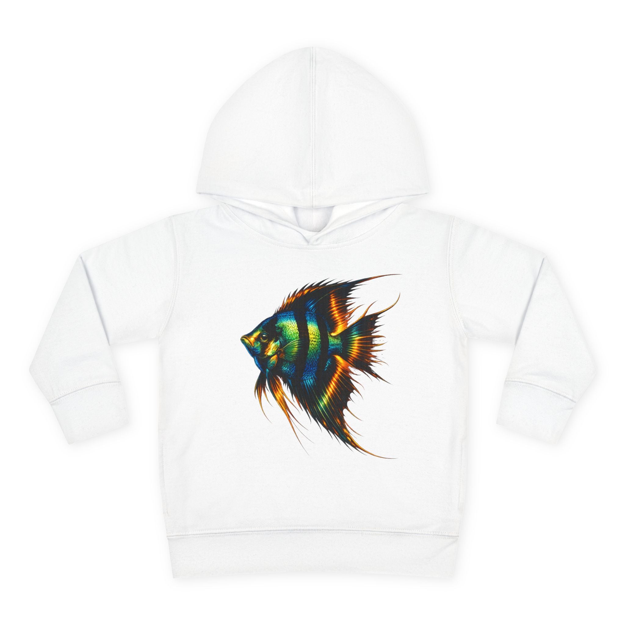 Toddler Hoodie with Colorful Angelfish Graphic