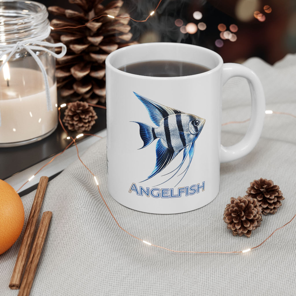 Early Tides. The Angelfish Collector's Coffee Cup. Ceramic Coffee Cup (11oz, 15oz)