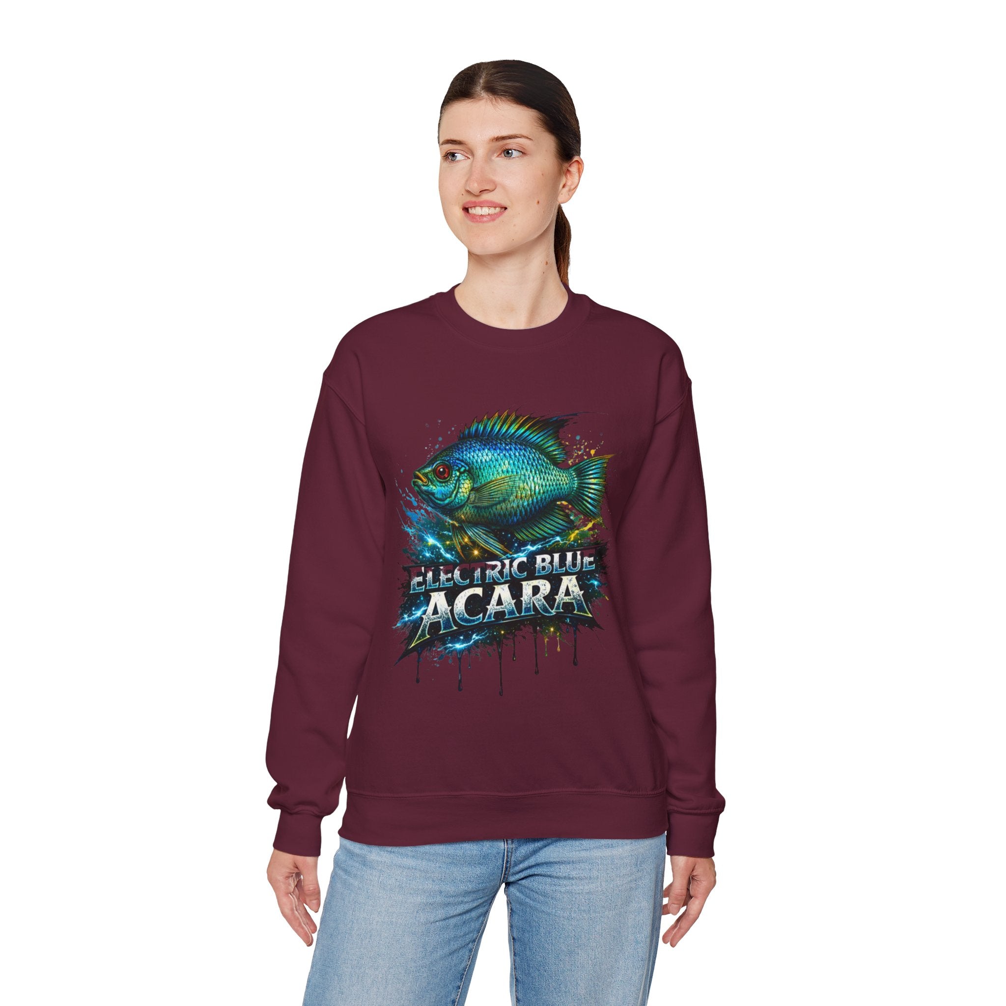 Electric Blue Acara – Heavy Blend™ Crewneck Sweatshirt