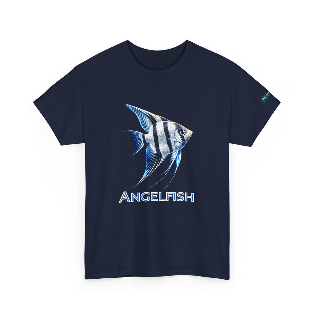 Angelfish Graphic Tee — Blue Tropical Fish Shirt