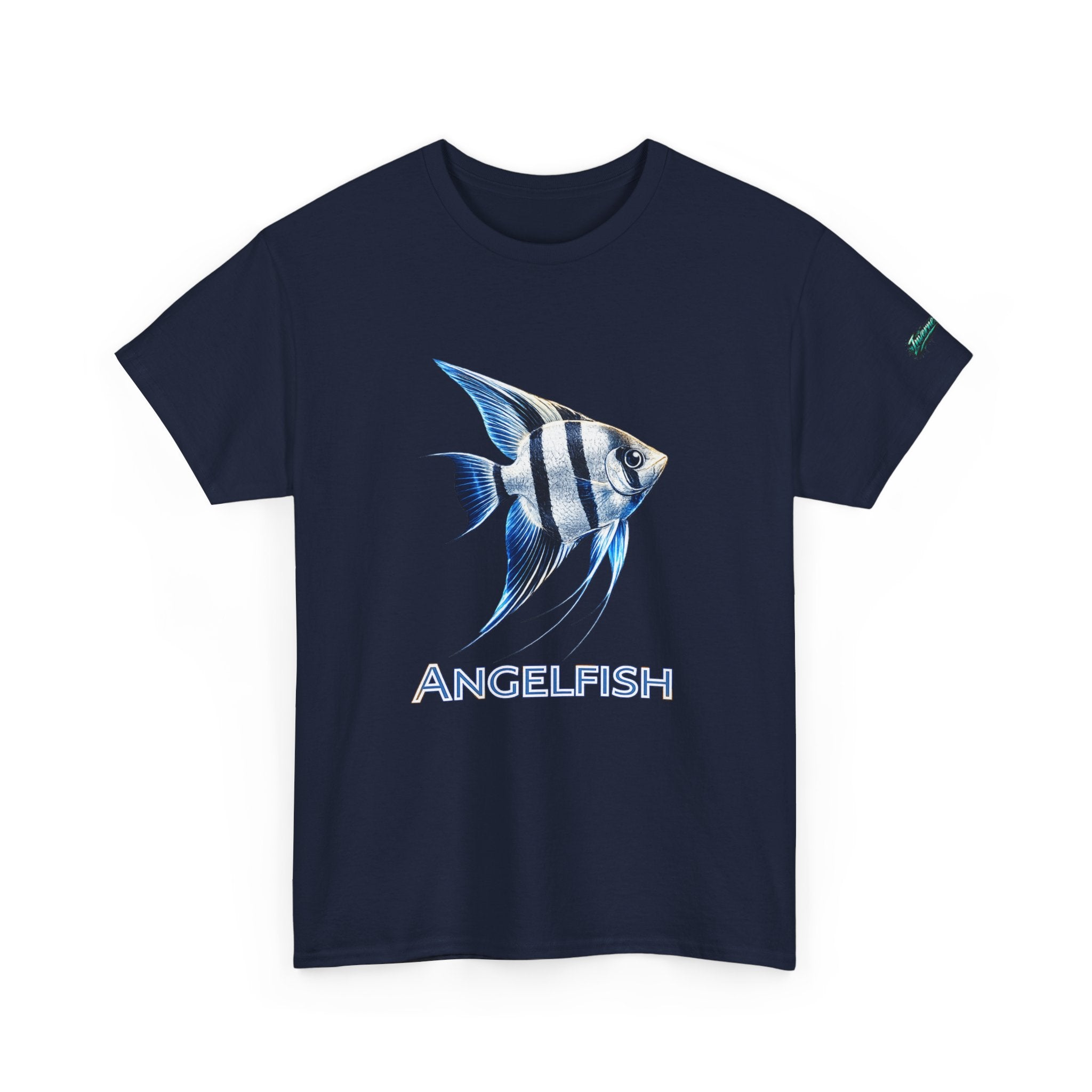 Angelfish Graphic Tee — Blue Tropical Fish Shirt