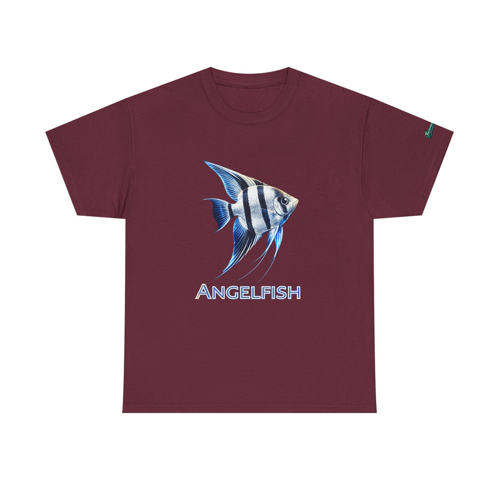 Angelfish Graphic Tee — Blue Tropical Fish Shirt