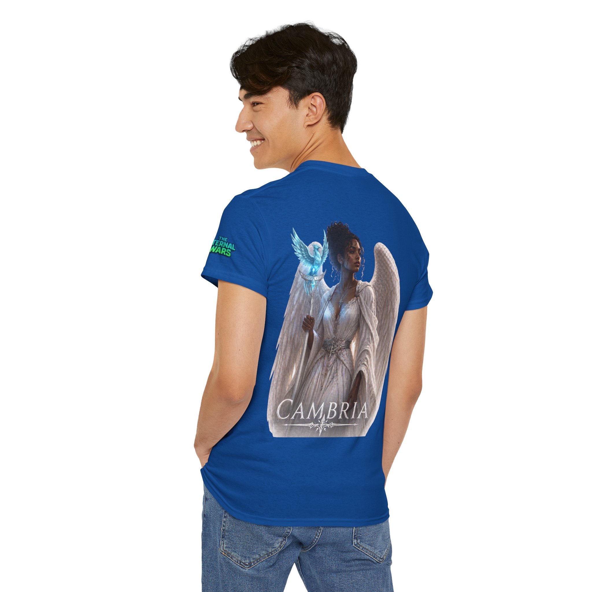 The Eternal Wars Graphic Tee – "Cambria" Winged Warrior Shirt
