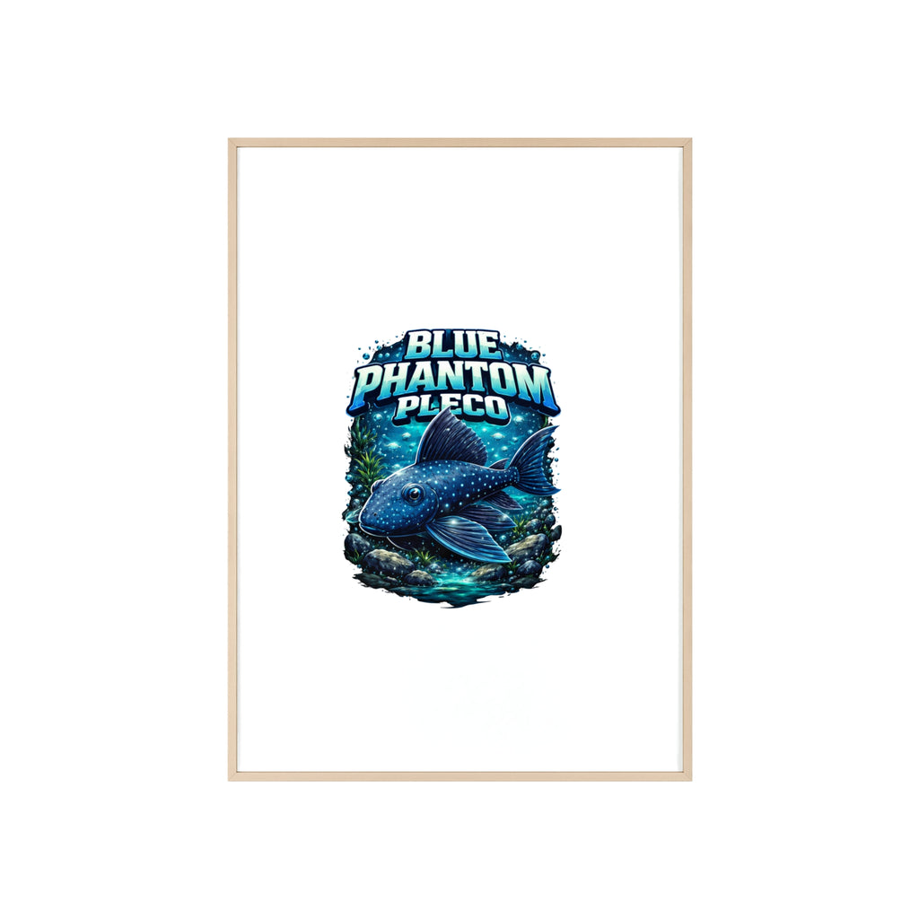 Blue Phantom Pleco Poster — Framed Aquarium Fish Wall Art