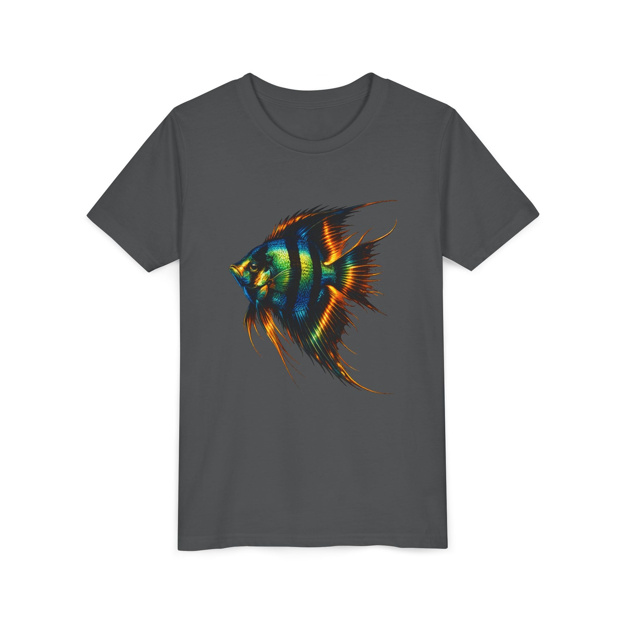 Angelfish Youth Tee – Colorful Aquarium Fish Graphic Shirt for Kids