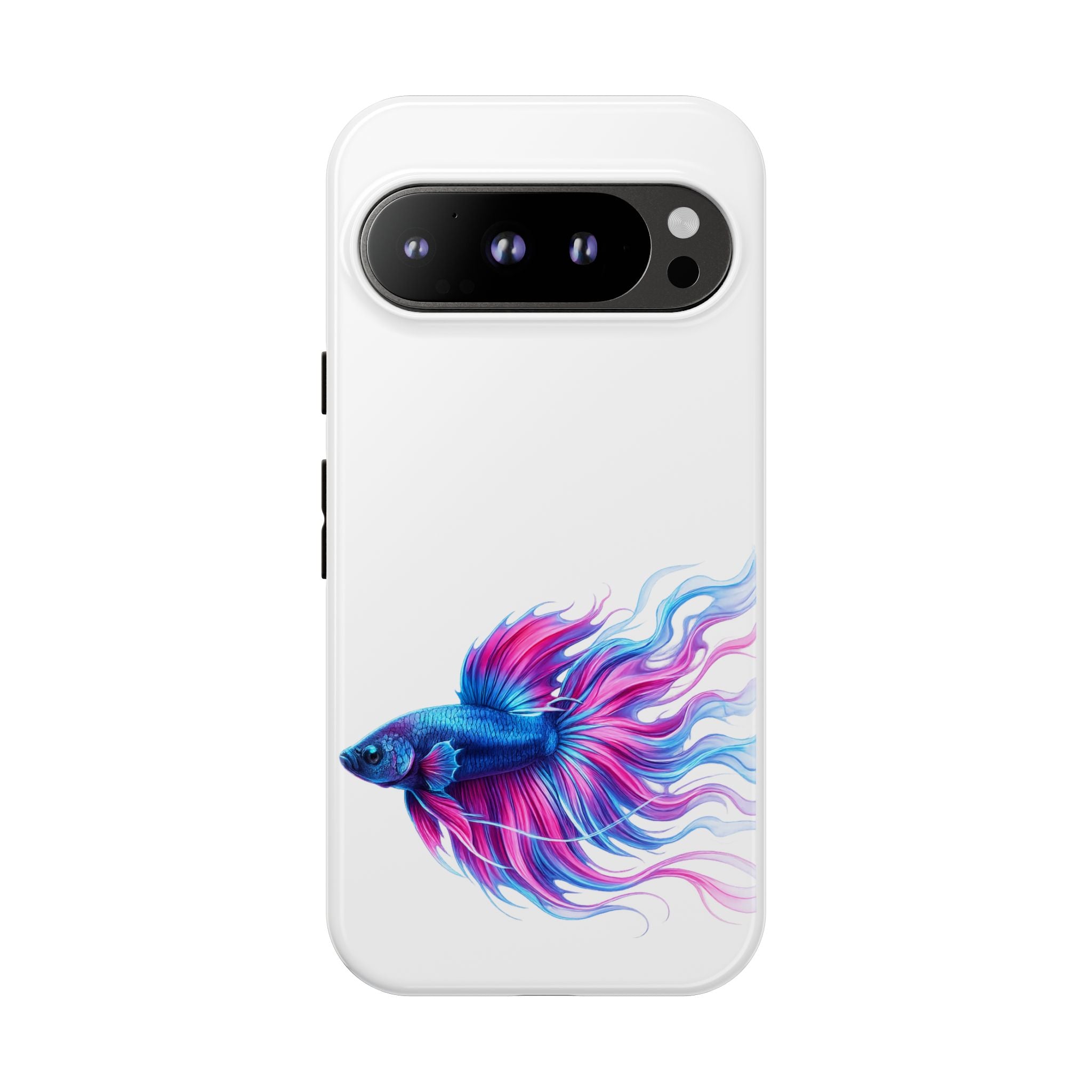 Betta Fish Tough Phone Case — Colorful Watercolor Fish Protective Cover