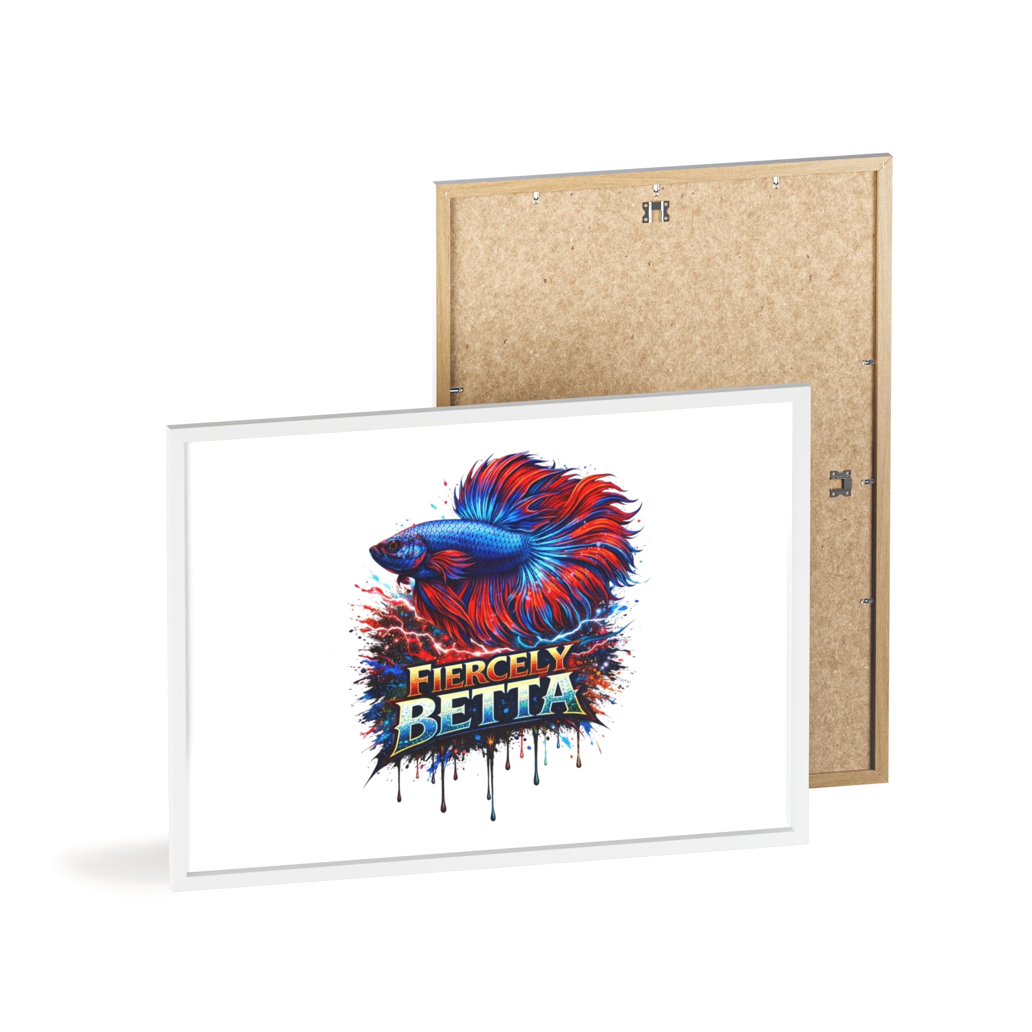 Fiercely Betta Framed Poster — Colorful Betta Fish Wall Art