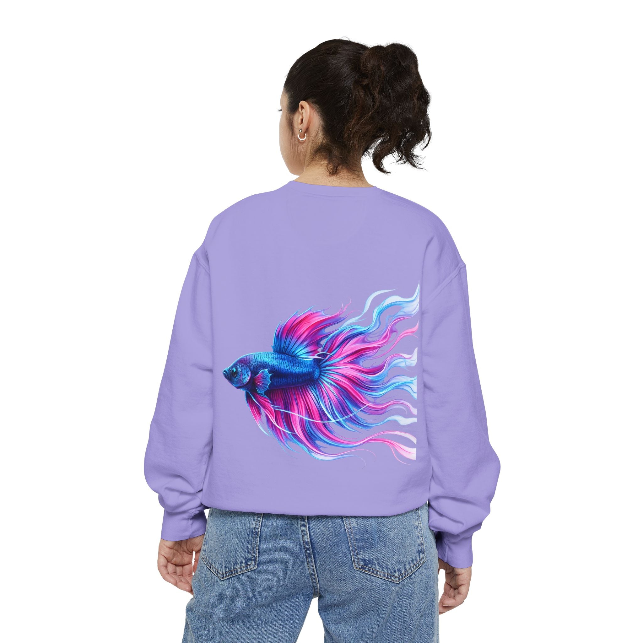 Betta Bliss Sweatshirt — Colorful Betta Fish Graphic Crewneck