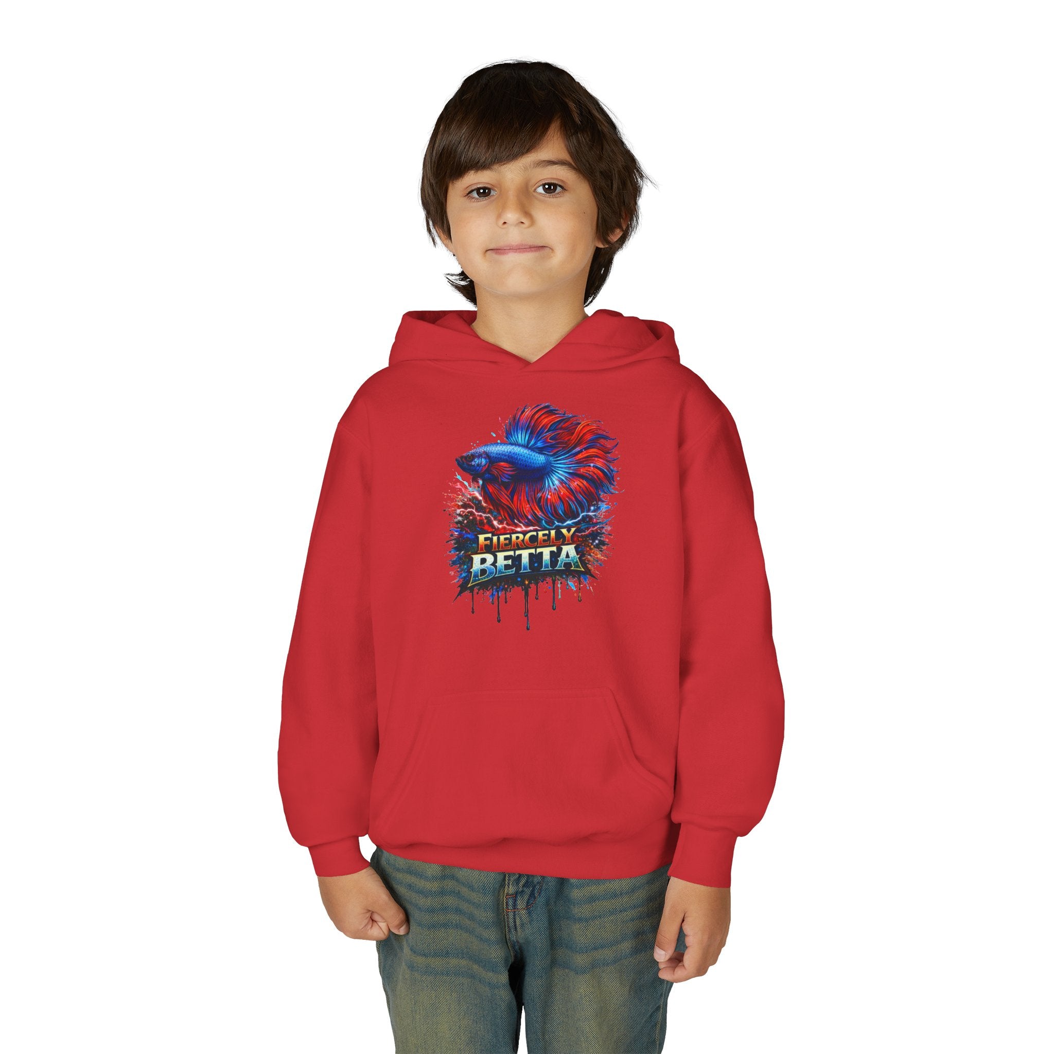 Fiercely Betta – Kids "Neon Flare" Fleece Hoodie