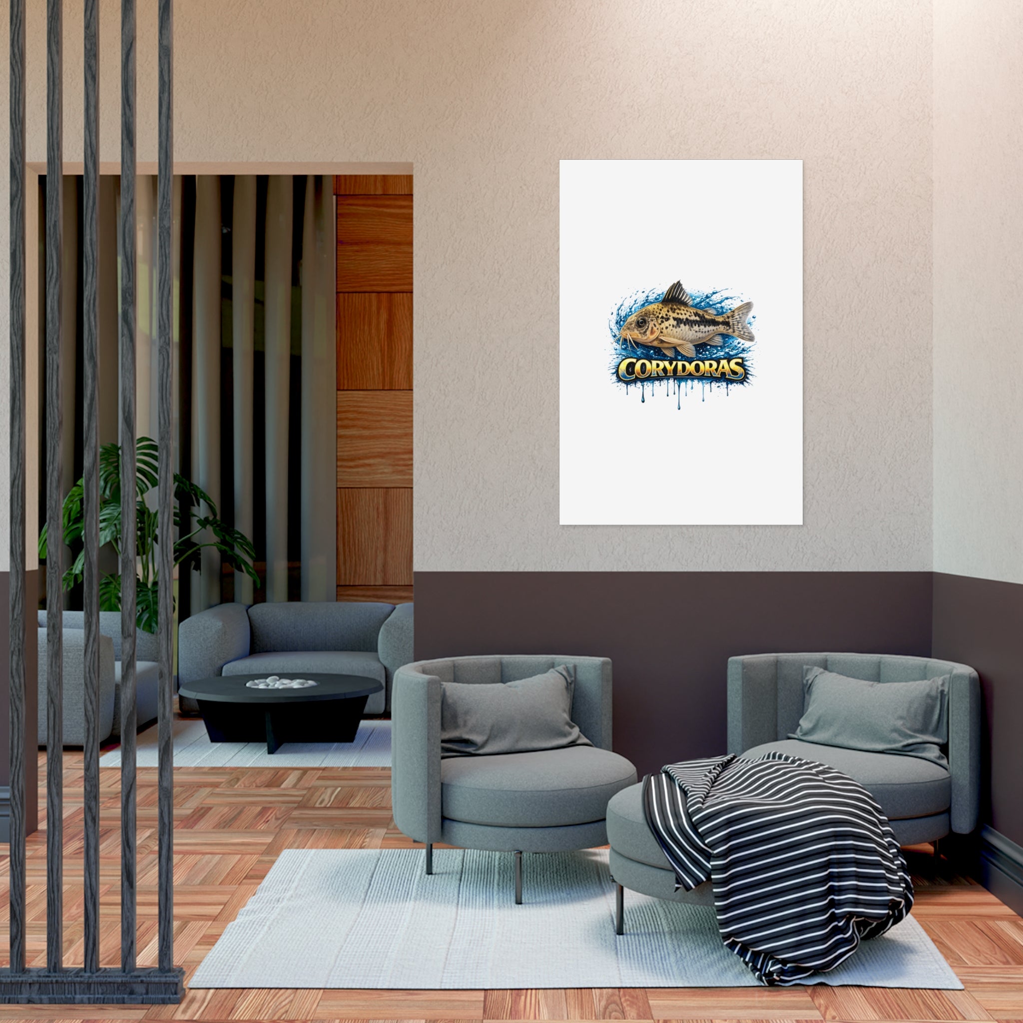 Corydoras Fish Poster — Freshwater Aquarium Art Print
