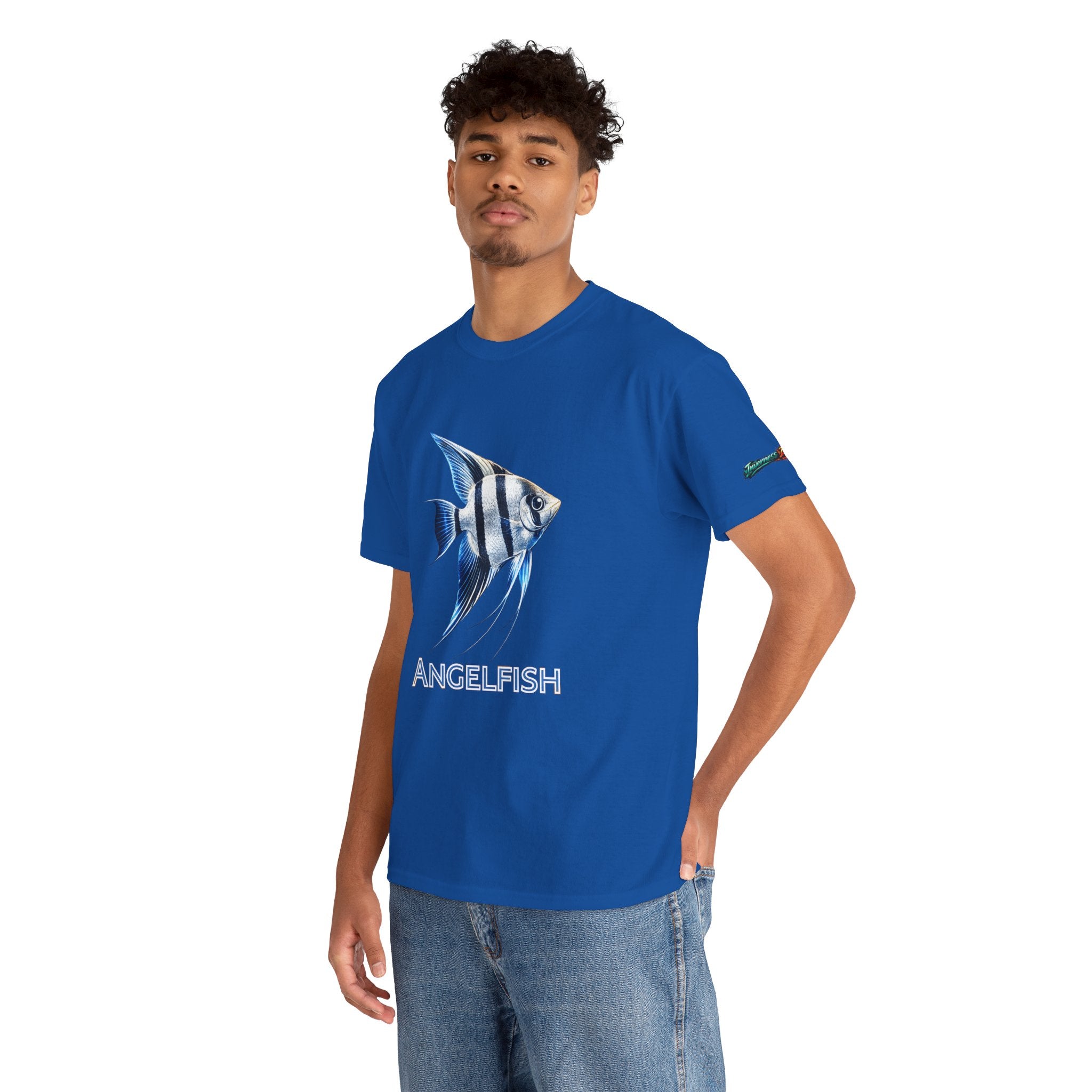 Angelfish Graphic Tee — Blue Tropical Fish Shirt