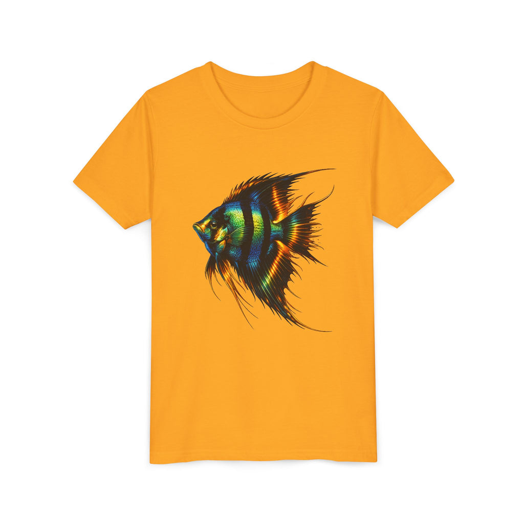 Angelfish Youth Tee – Colorful Aquarium Fish Graphic Shirt for Kids
