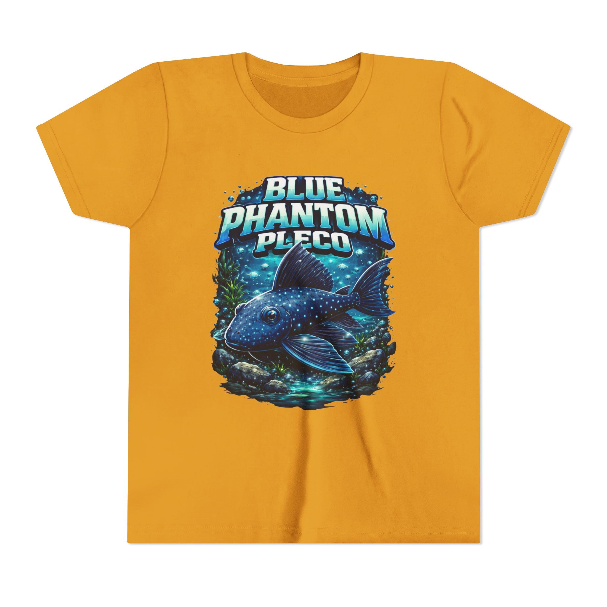 Blue Phantom Pleco Youth Tee – Kids Fish Aquarium T-Shirt