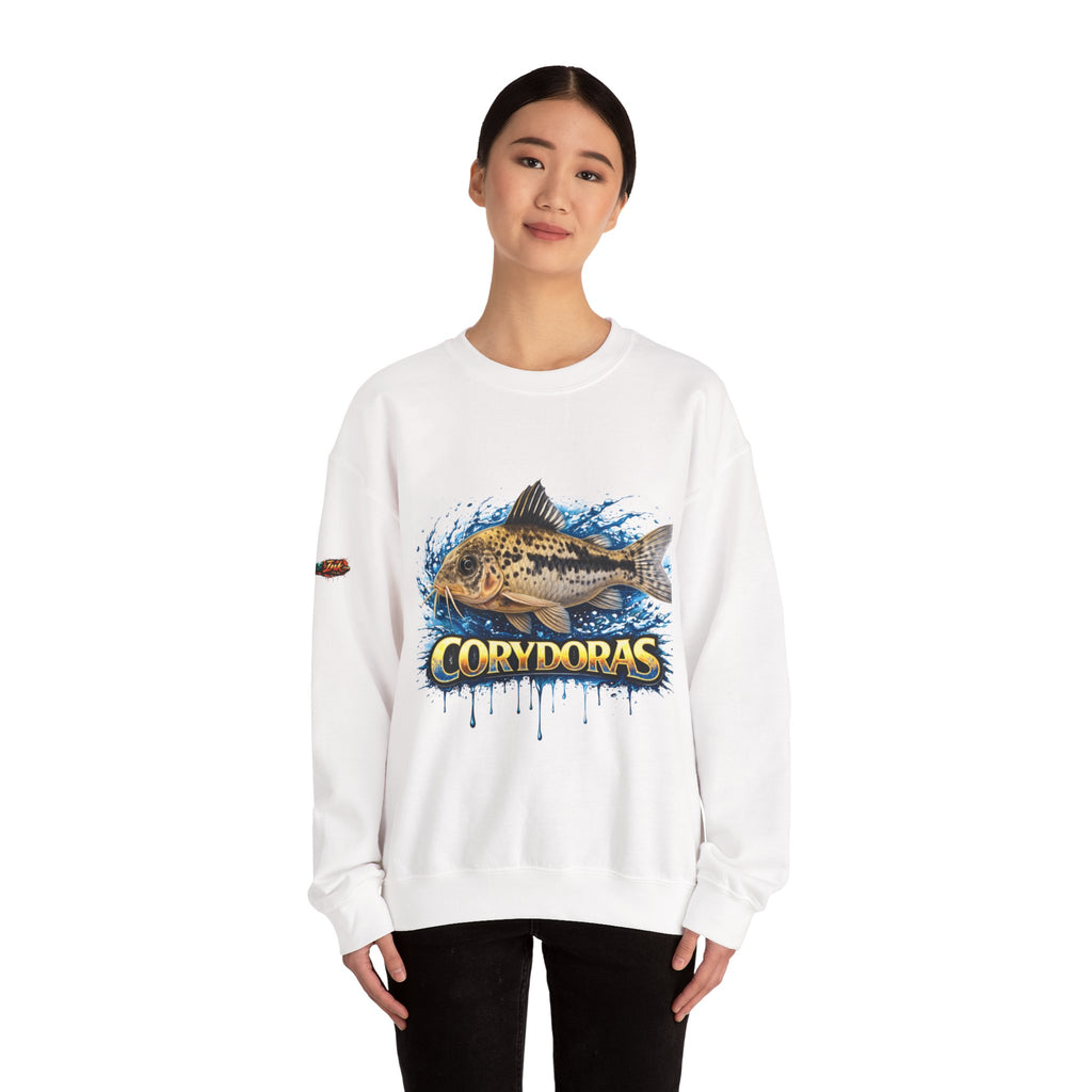 Peppered Corydoras Fish Crewneck Sweatshirt – Aquatic Aquarium Lover Tee