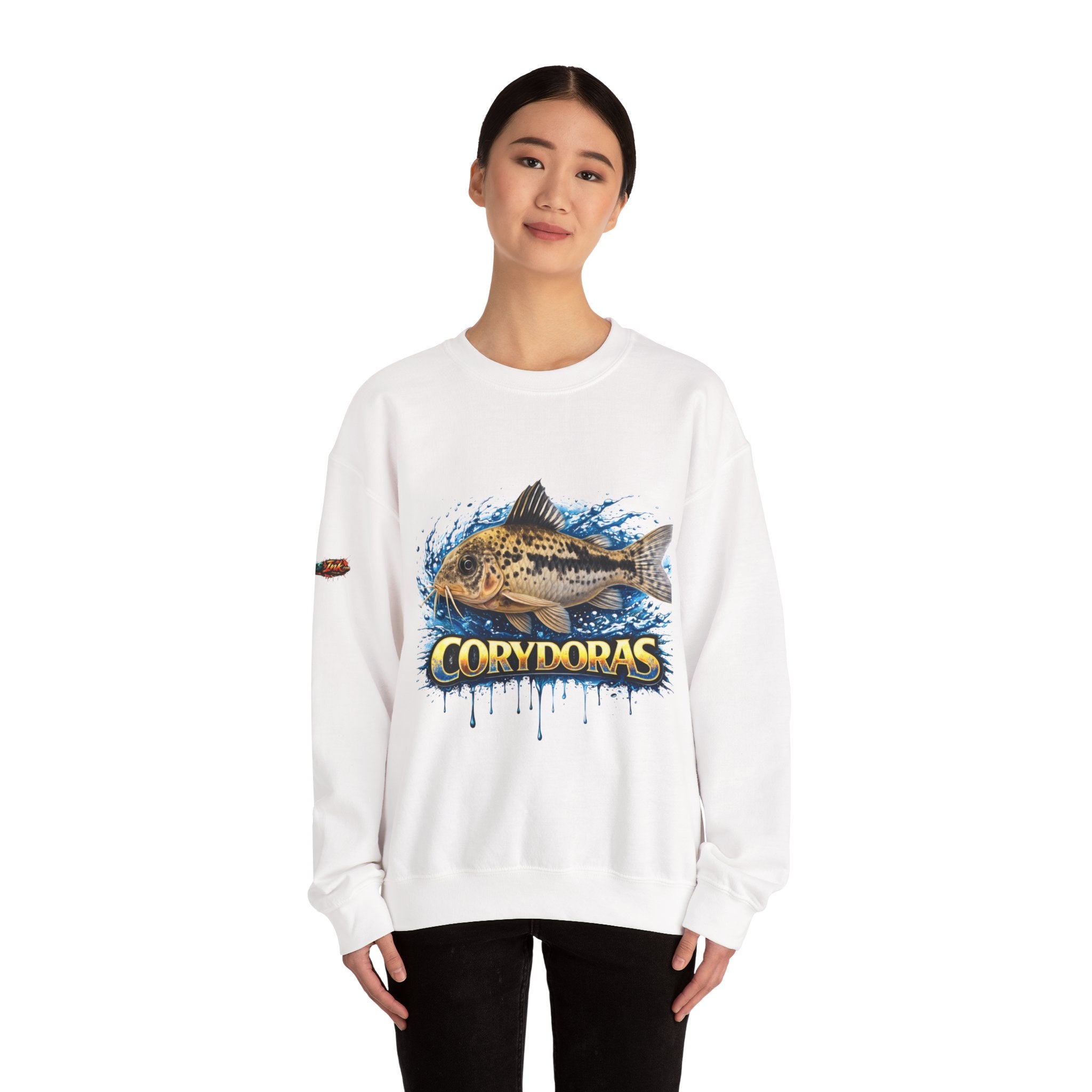 Peppered Corydoras Fish Crewneck Sweatshirt – Aquatic Aquarium Lover Tee