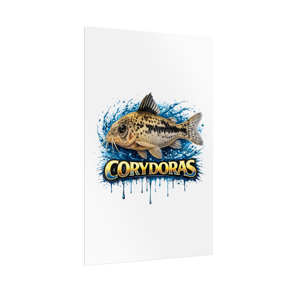 Corydoras Aquarium Fish Poster — Rolled Decorative Wall Art for Fishkeepers
