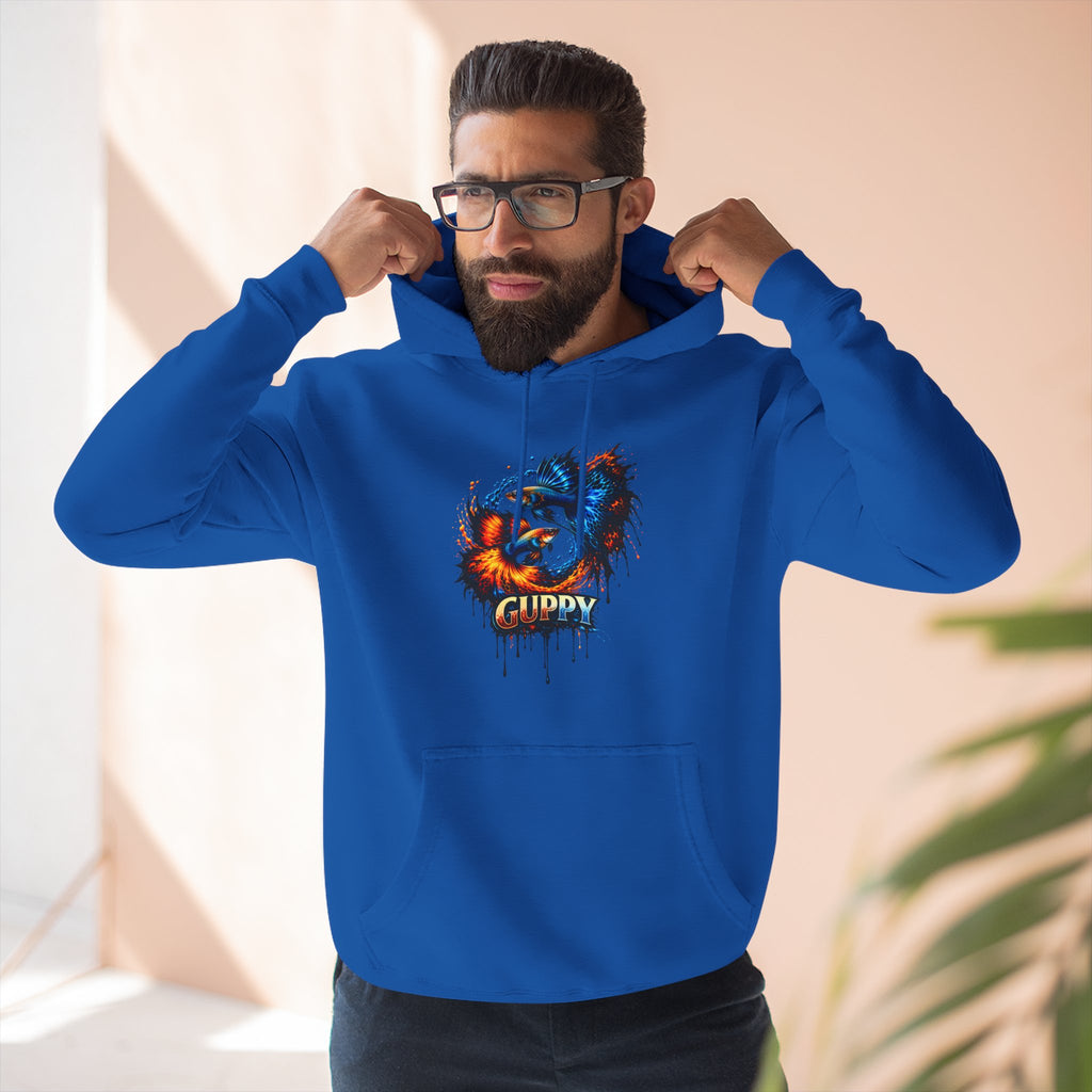 Fire & Ice Guppy – Premium Three-Panel Fleece Hoodie