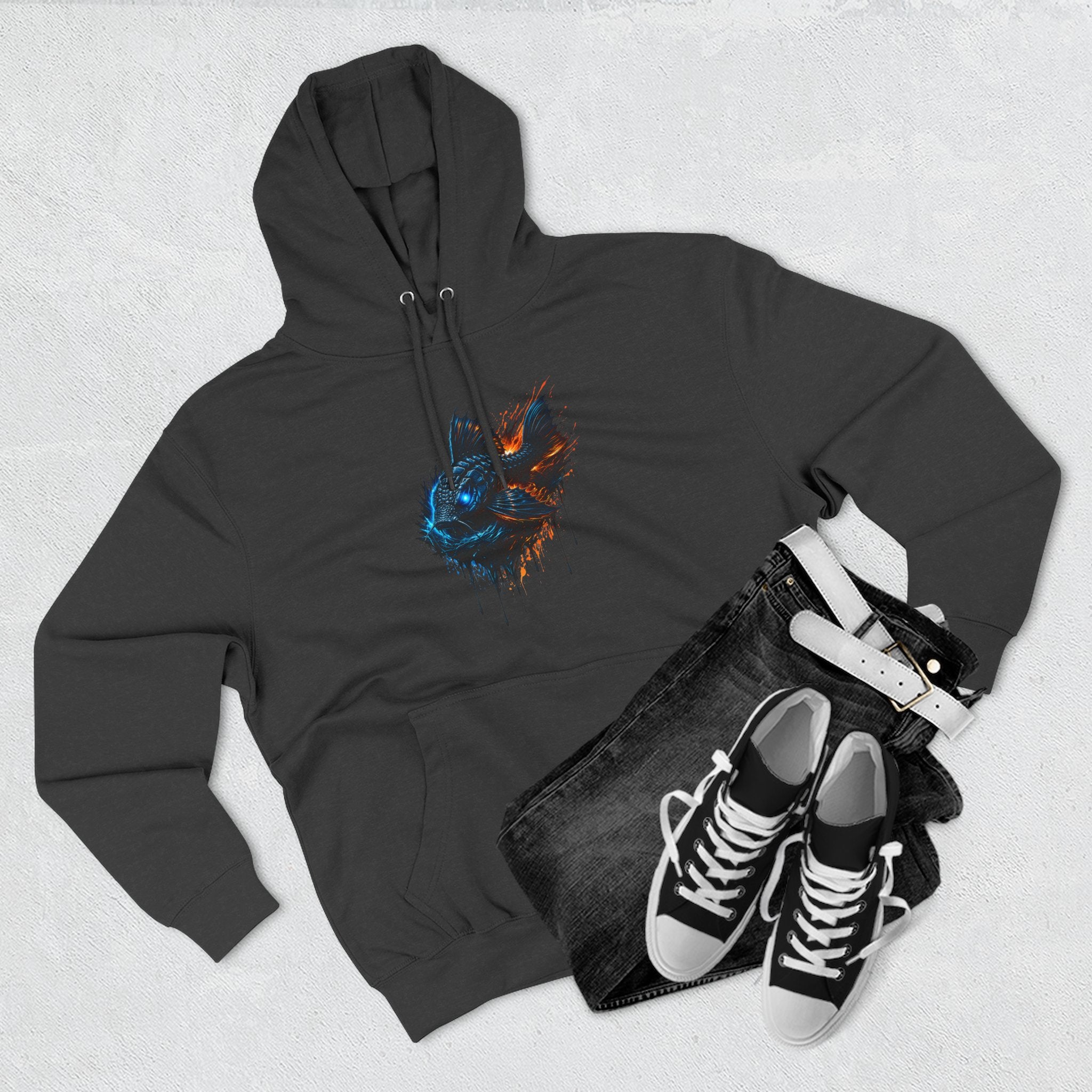 Armored Pleco L-185 – Premium Fleece Hooded Sweatshirt