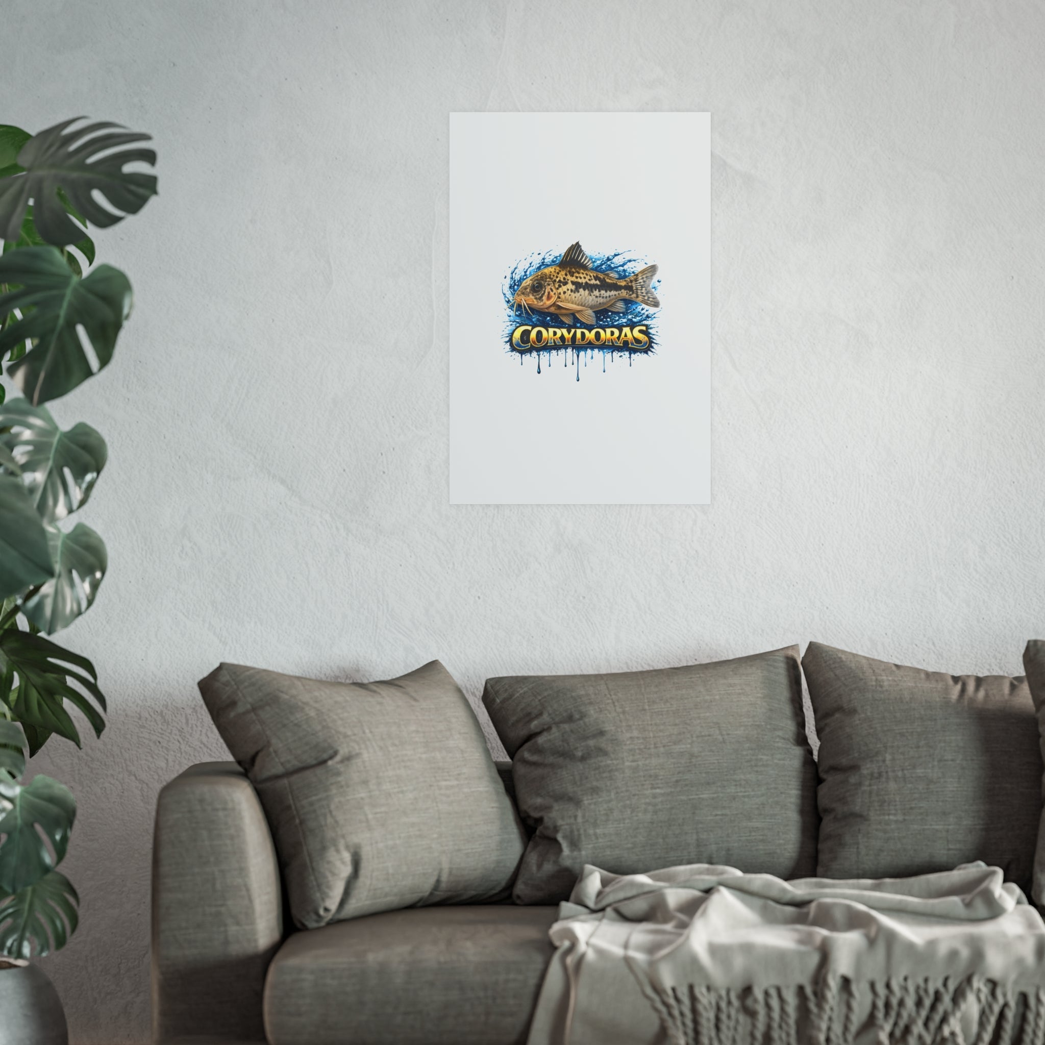 Corydoras Fish Poster — Decorative Aquarium Art Print (Satin/Matte)
