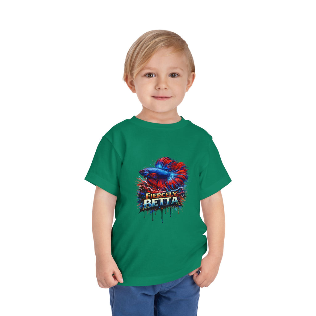 Toddler Tee - 'Fierce Betta' Colorful Betta Fish Graphic Shirt for Kids