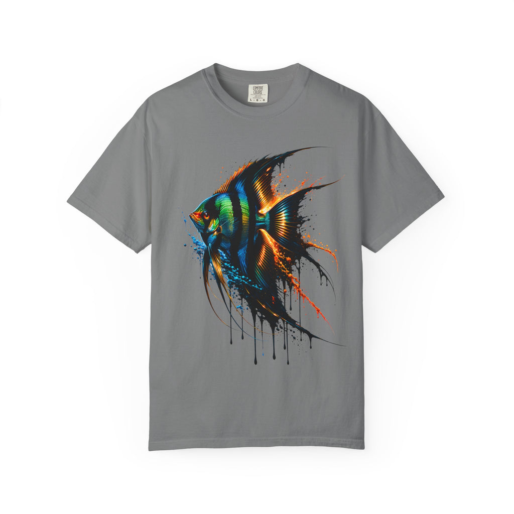 Vibrant Drip Angelfish Graphic Tee