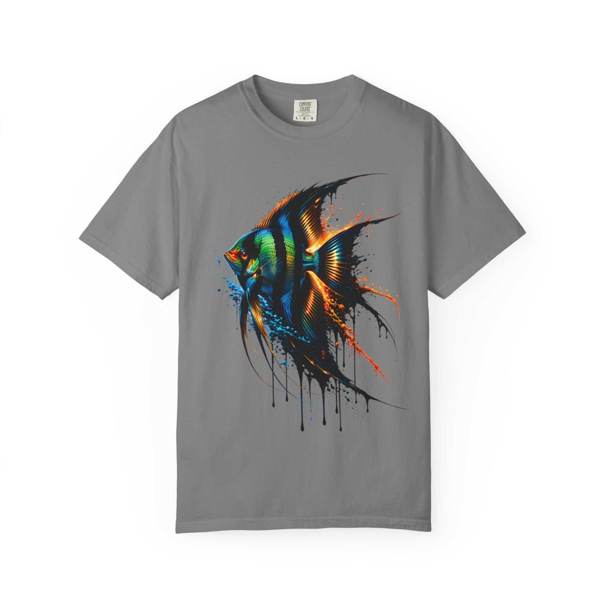 Vibrant Drip Angelfish Graphic Tee