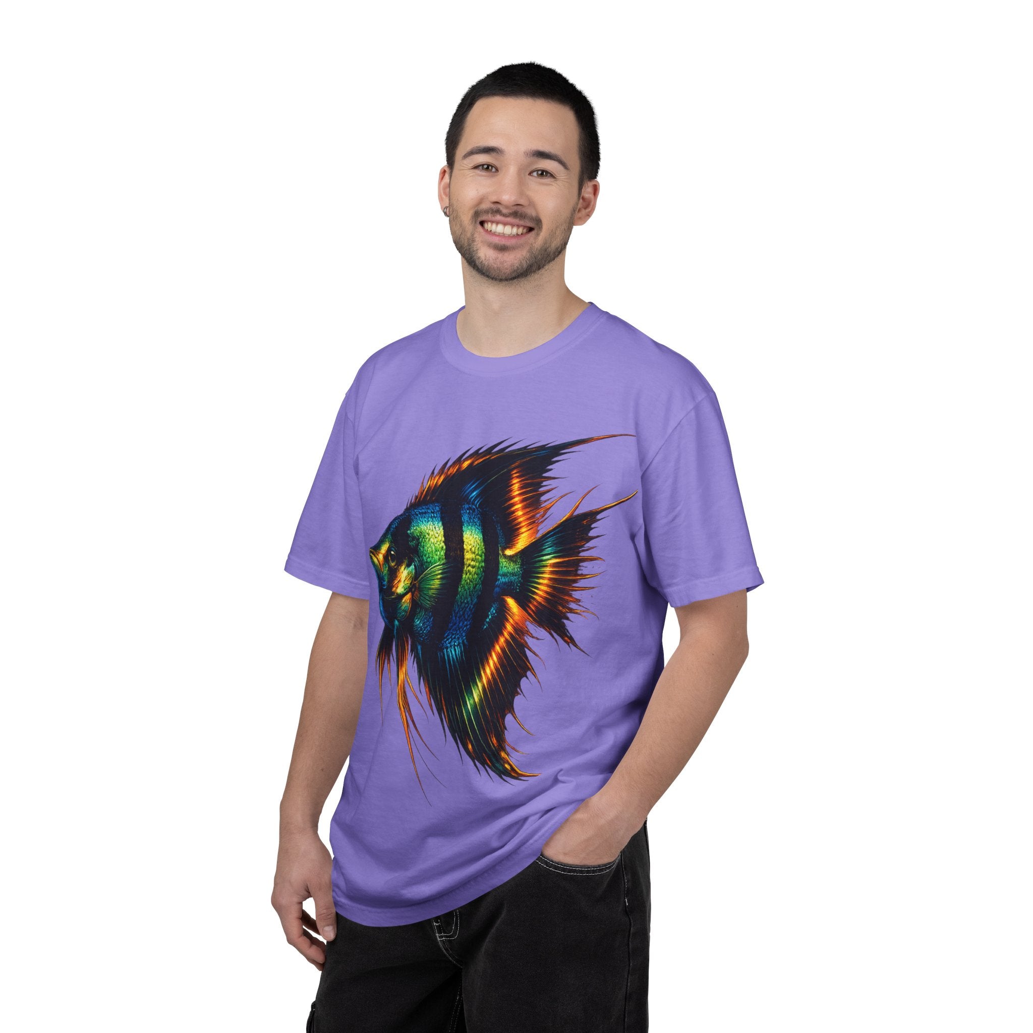 Angelfish Graphic T-Shirt — Vibrant Tropical Fish Illustration