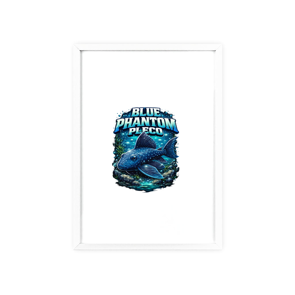 Blue Phantom Pleco Poster — Framed Aquarium Fish Wall Art