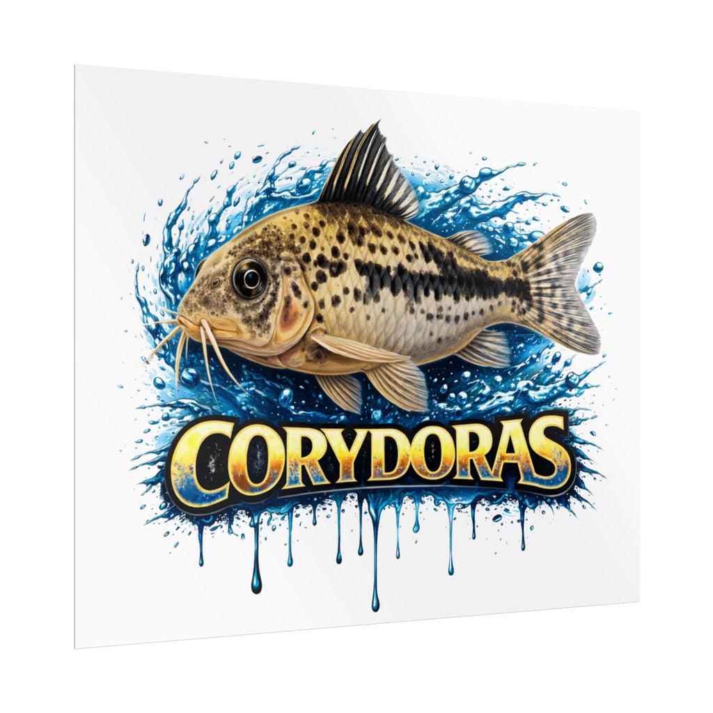 Corydoras Aquarium Fish Poster — Rolled Decorative Wall Art for Fishkeepers