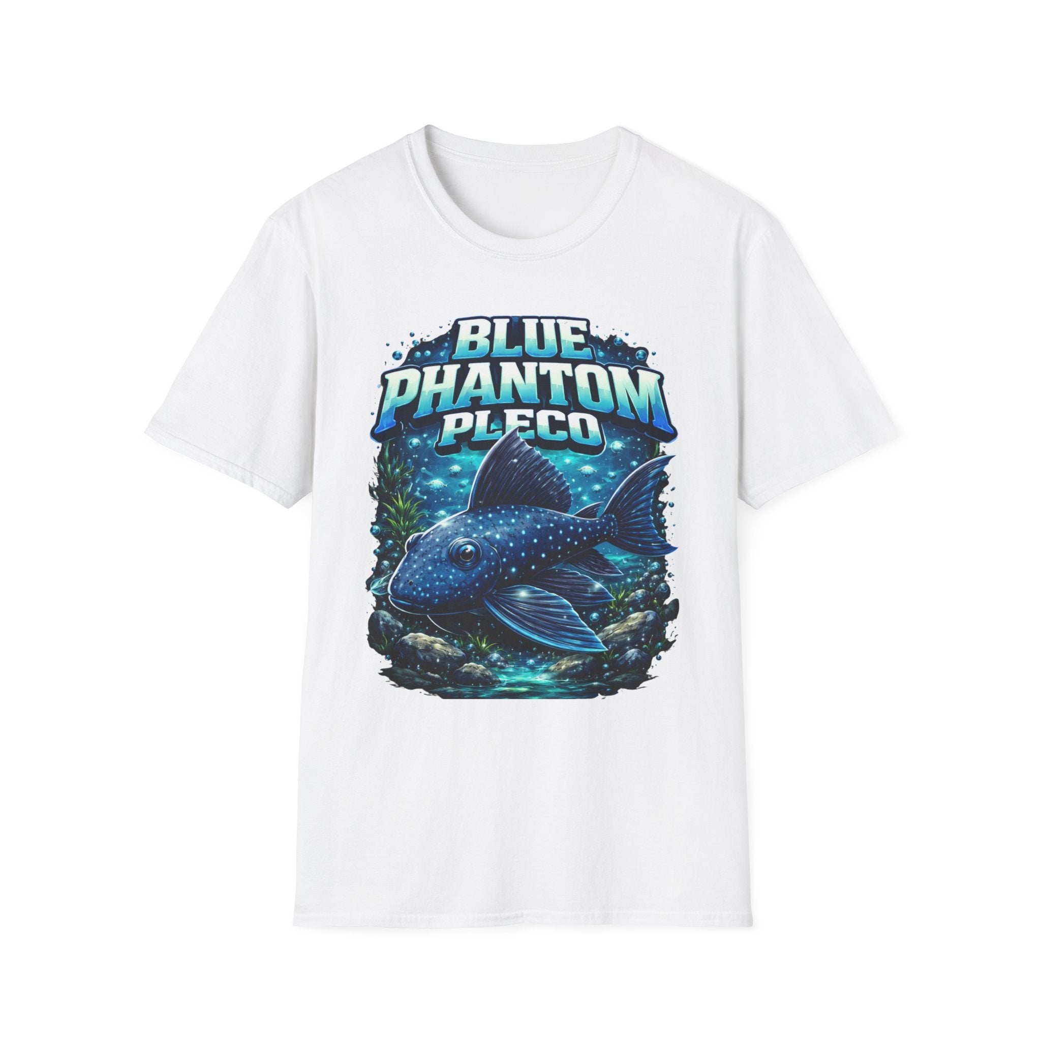 Blue Phantom Pleco T-Shirt — Graphic Aquarium Fish Tee