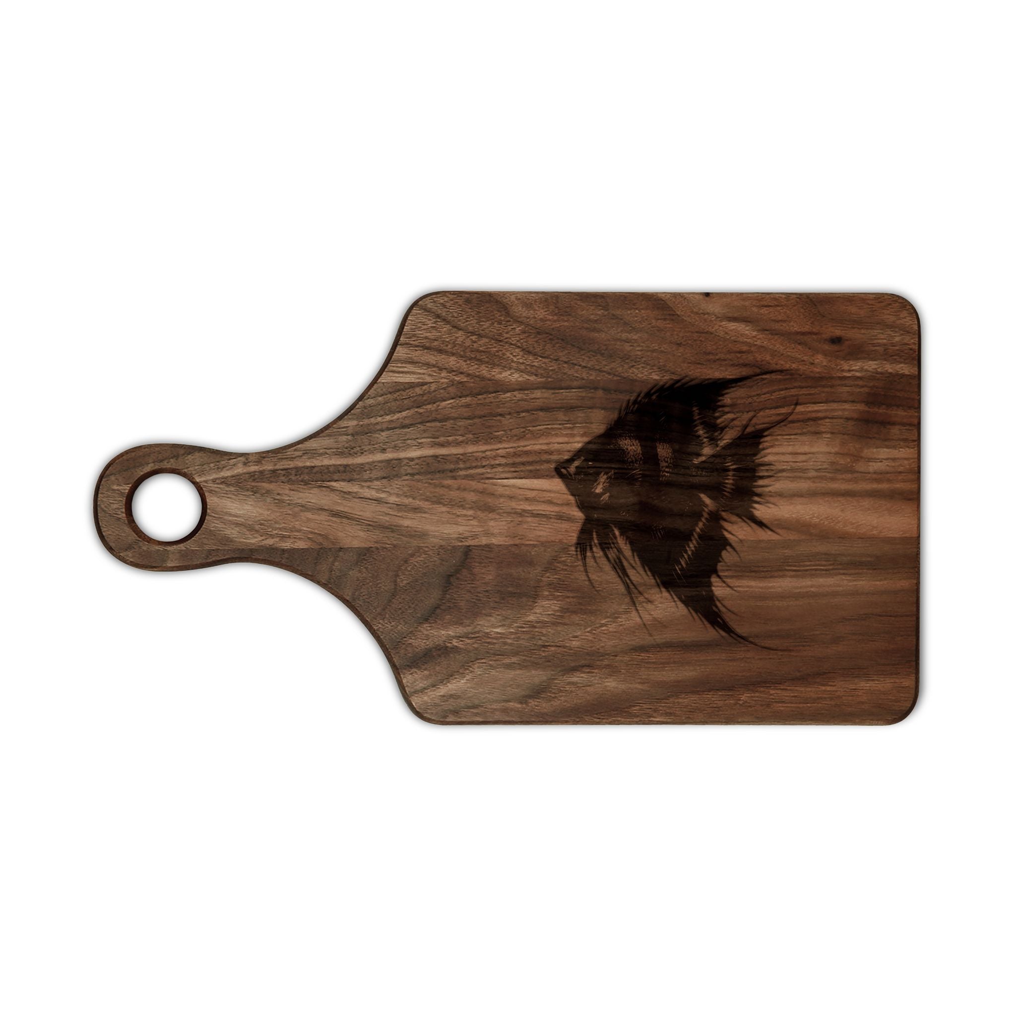 Engraved Angelfish Wooden Cutting Board