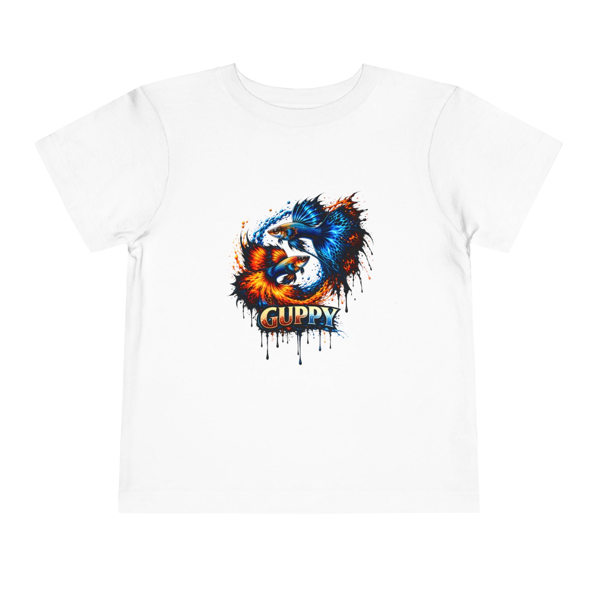 Fire & Ice Guppy – Toddler "Neon Flare" Premium Tee