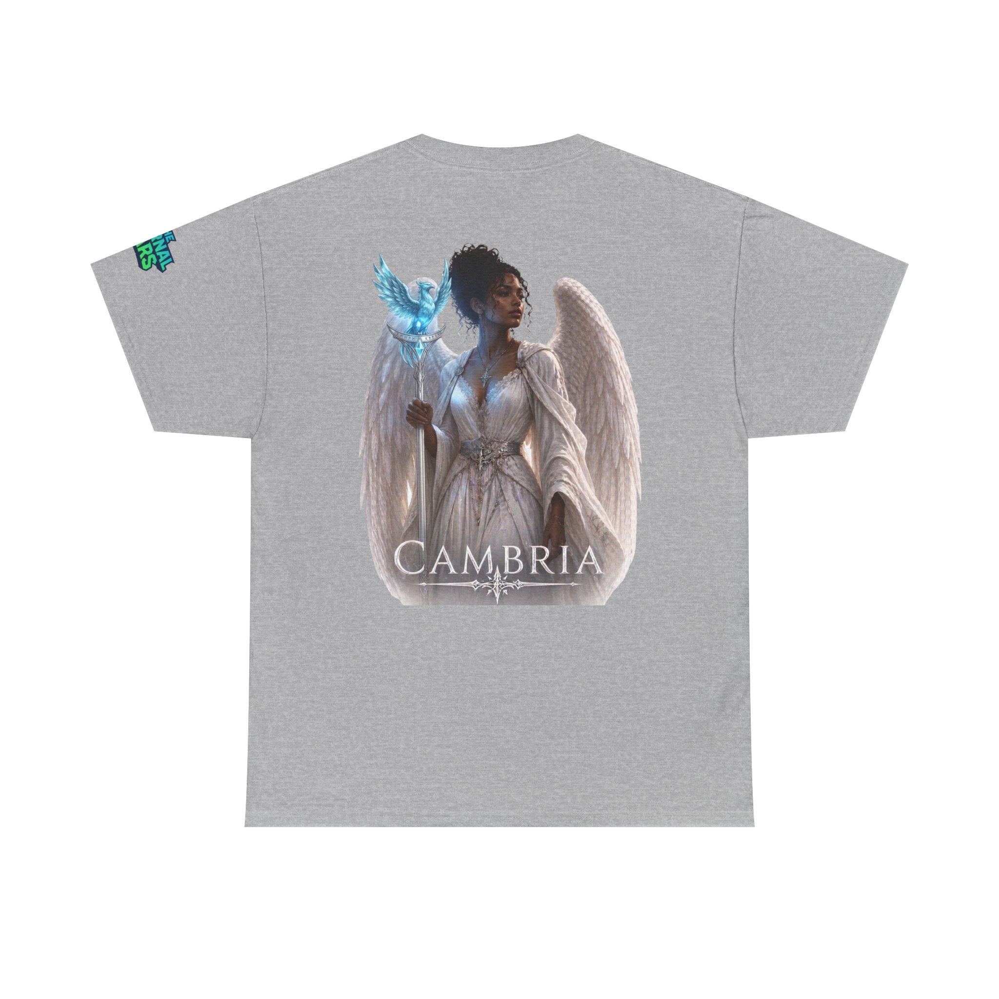 The Eternal Wars Graphic Tee – "Cambria" Winged Warrior Shirt