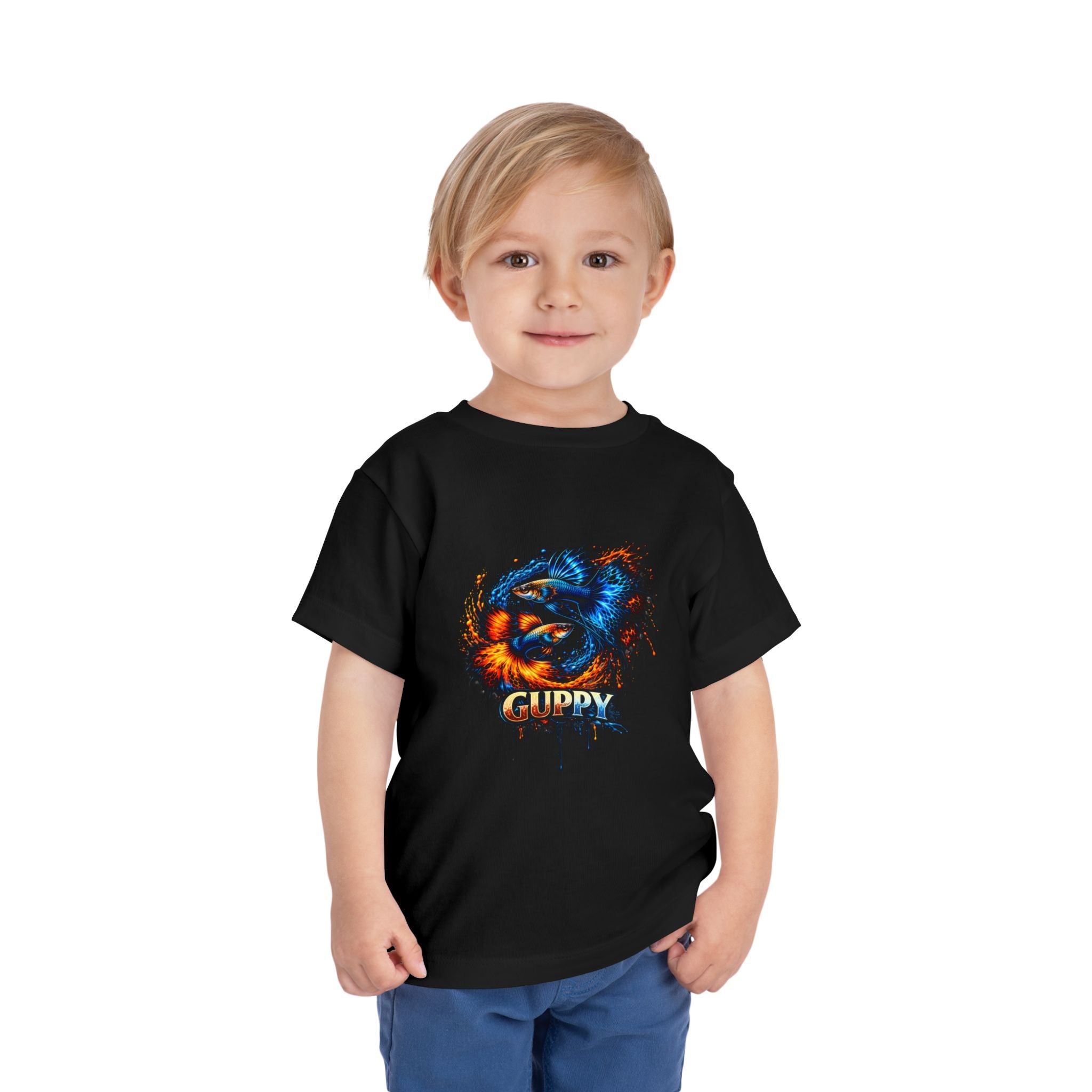 Fire & Ice Guppy – Toddler "Neon Flare" Premium Tee