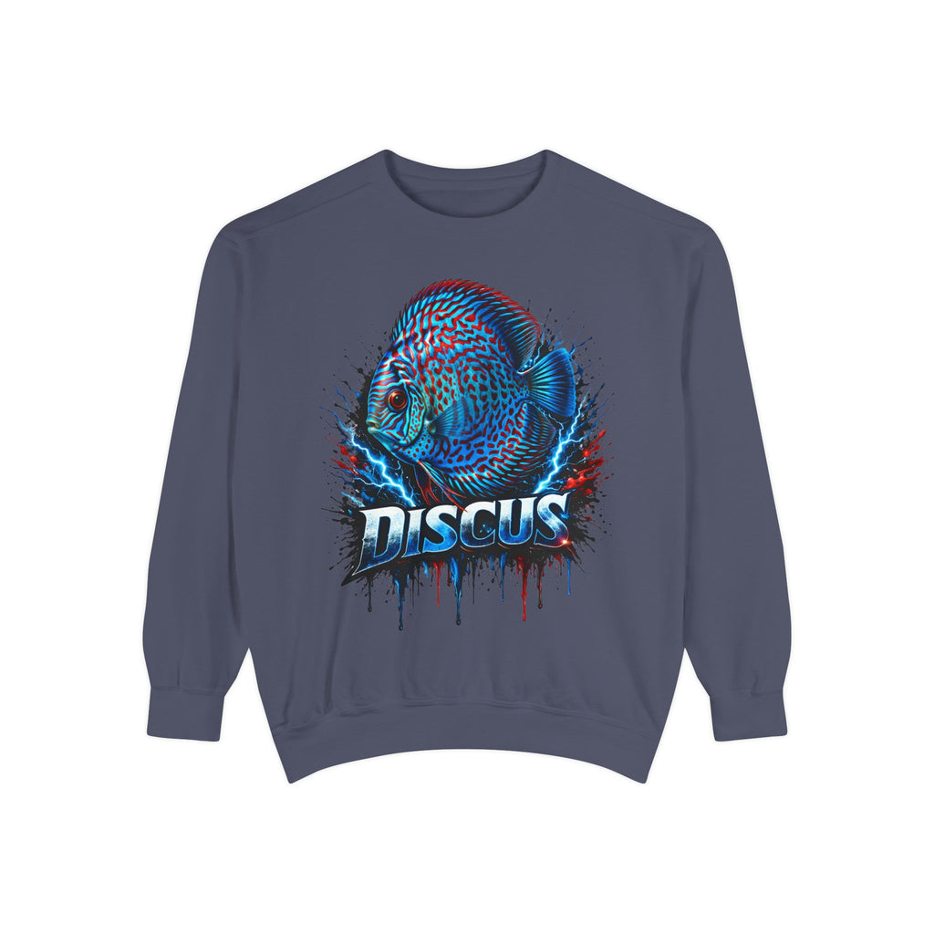 Discus Fish Graphic Sweatshirt — Vibrant Aquarium Lover Crewneck