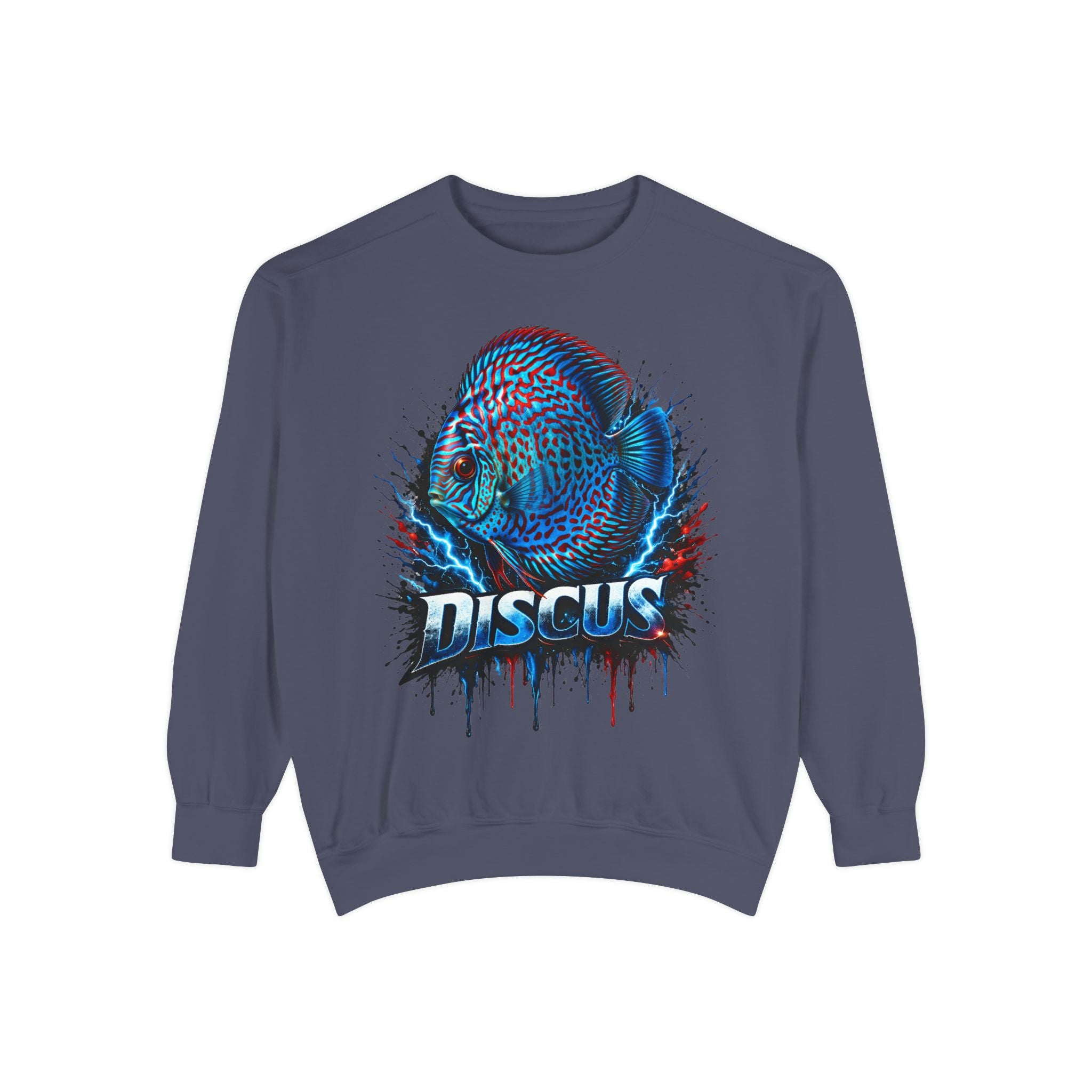 Discus Fish Graphic Sweatshirt — Vibrant Aquarium Lover Crewneck