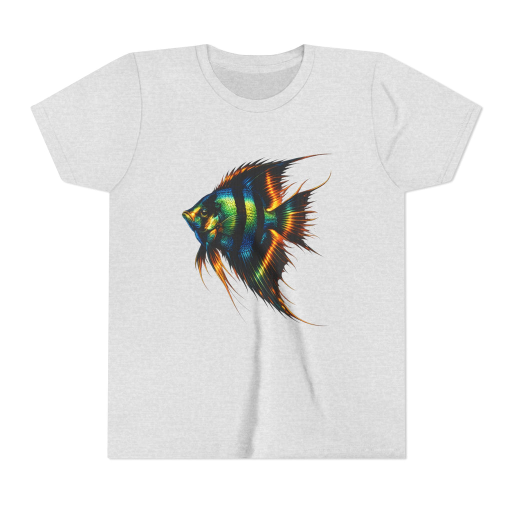 Angelfish Youth Tee – Colorful Aquarium Fish Graphic Shirt for Kids