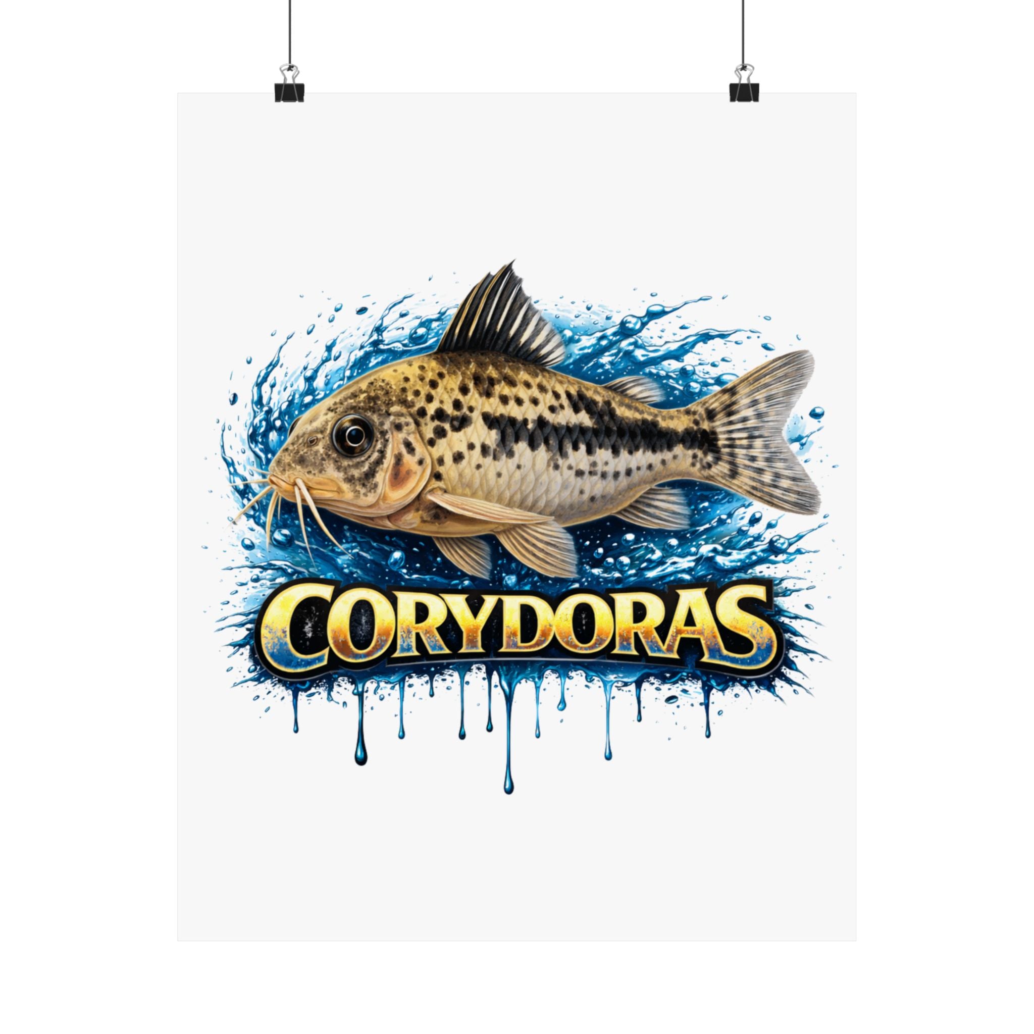 Corydoras Fish Matte Poster — Aquarium Lover Wall Art
