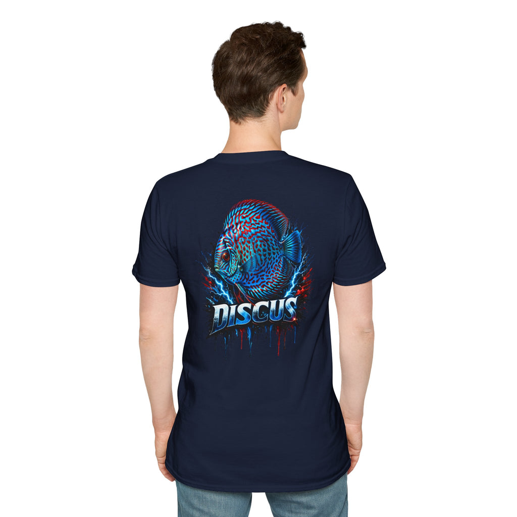 Electric Discus Fish T-Shirt - King of the Aquarium Lightning Art