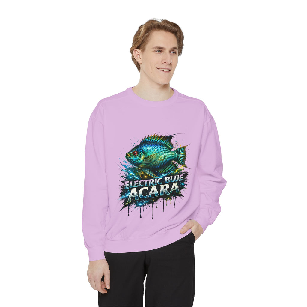 Electric Blue Acara – Garment-Dyed Premium Sweatshirt