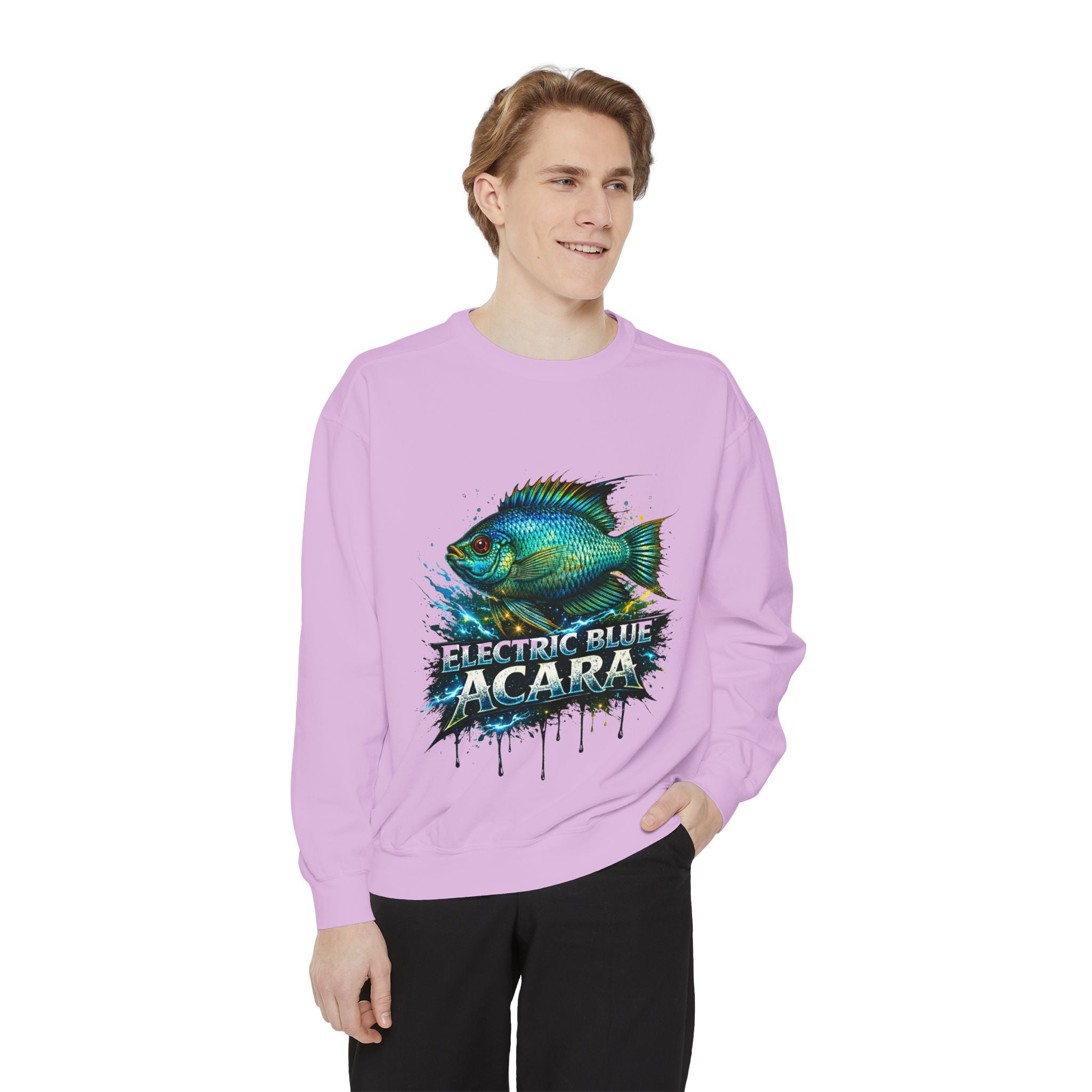 Electric Blue Acara – Garment-Dyed Premium Sweatshirt