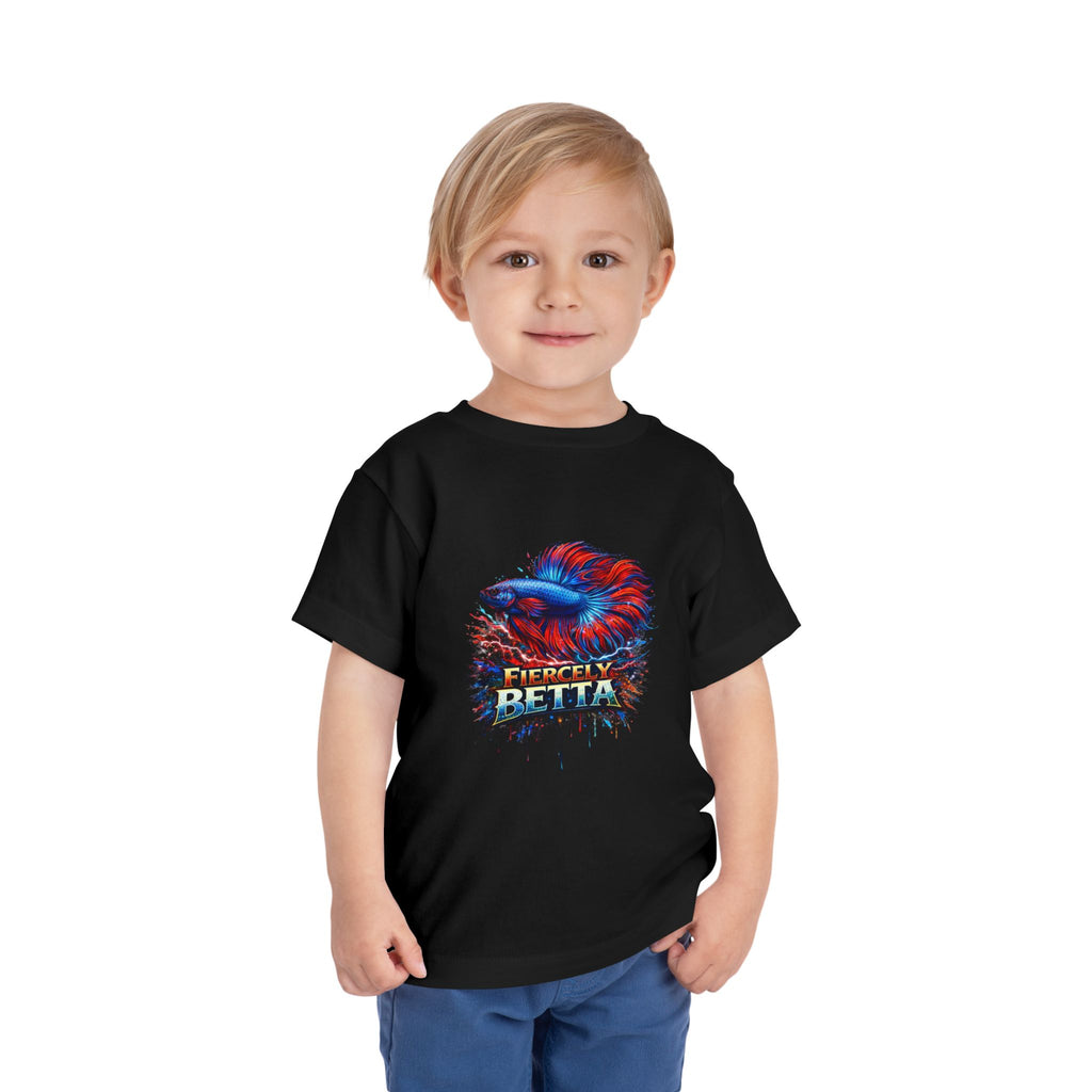 Toddler Tee - 'Fierce Betta' Colorful Betta Fish Graphic Shirt for Kids