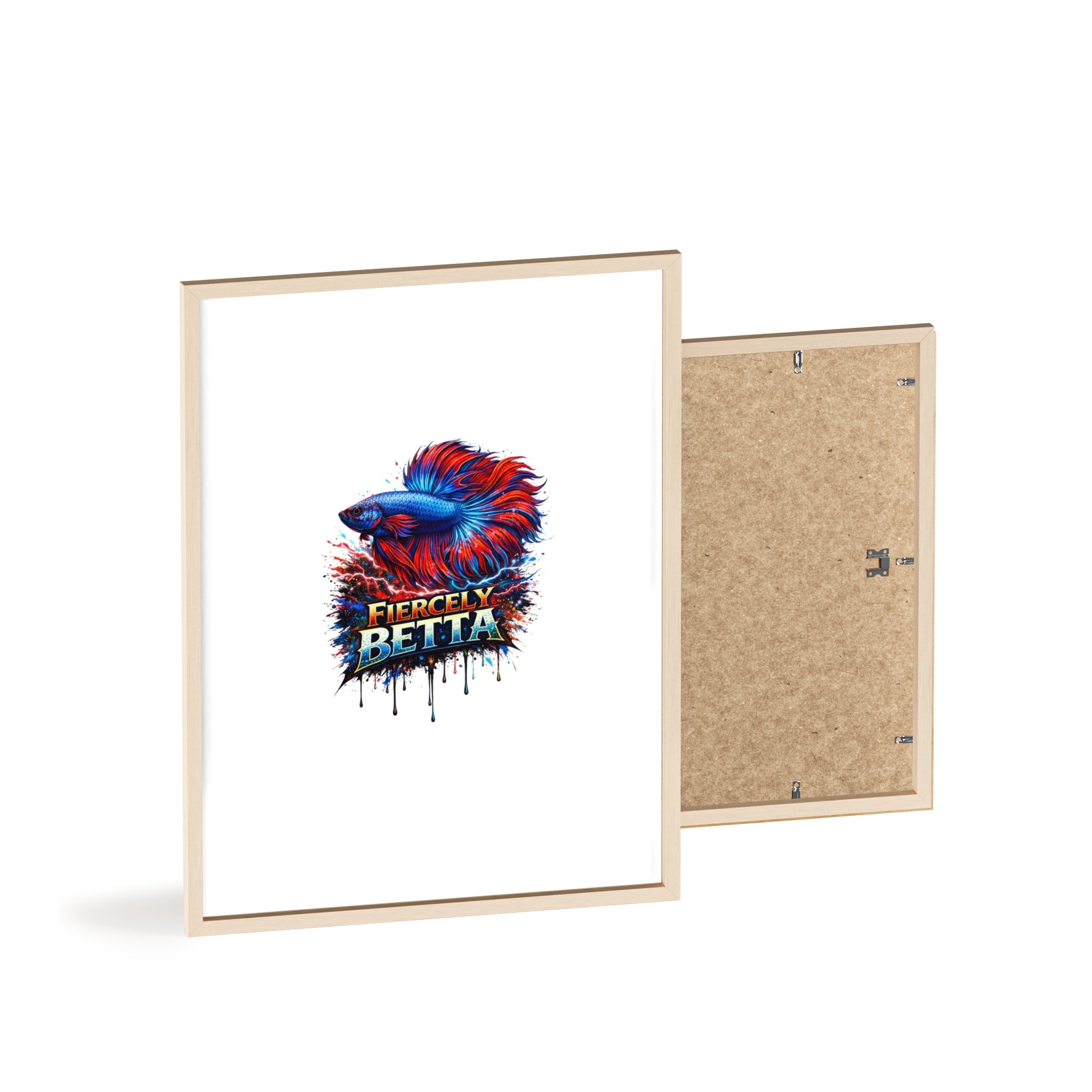 Fiercely Betta Framed Poster — Colorful Betta Fish Wall Art