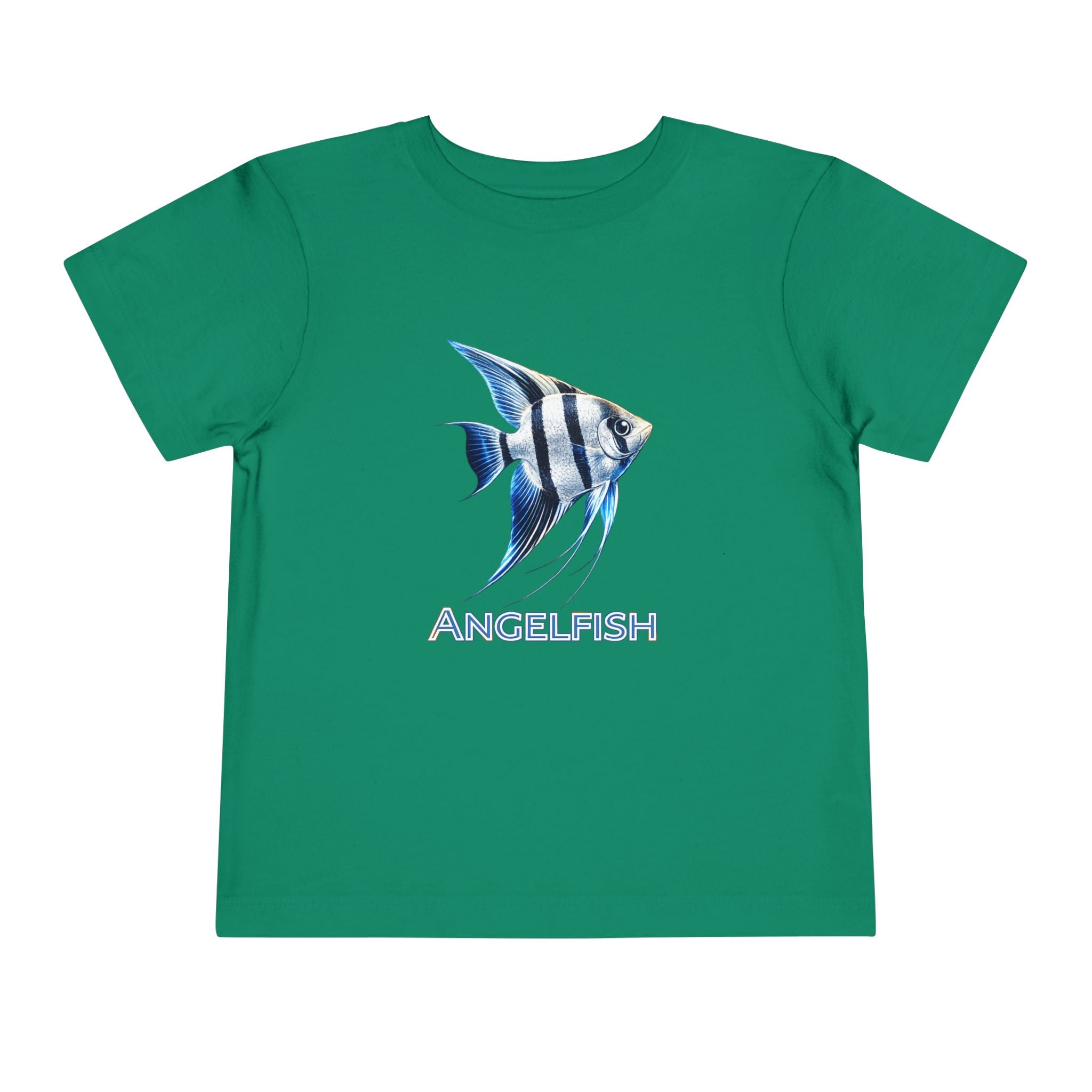 Angelfish Toddler Tee – Blue Aquarium Fish Graphic Shirt